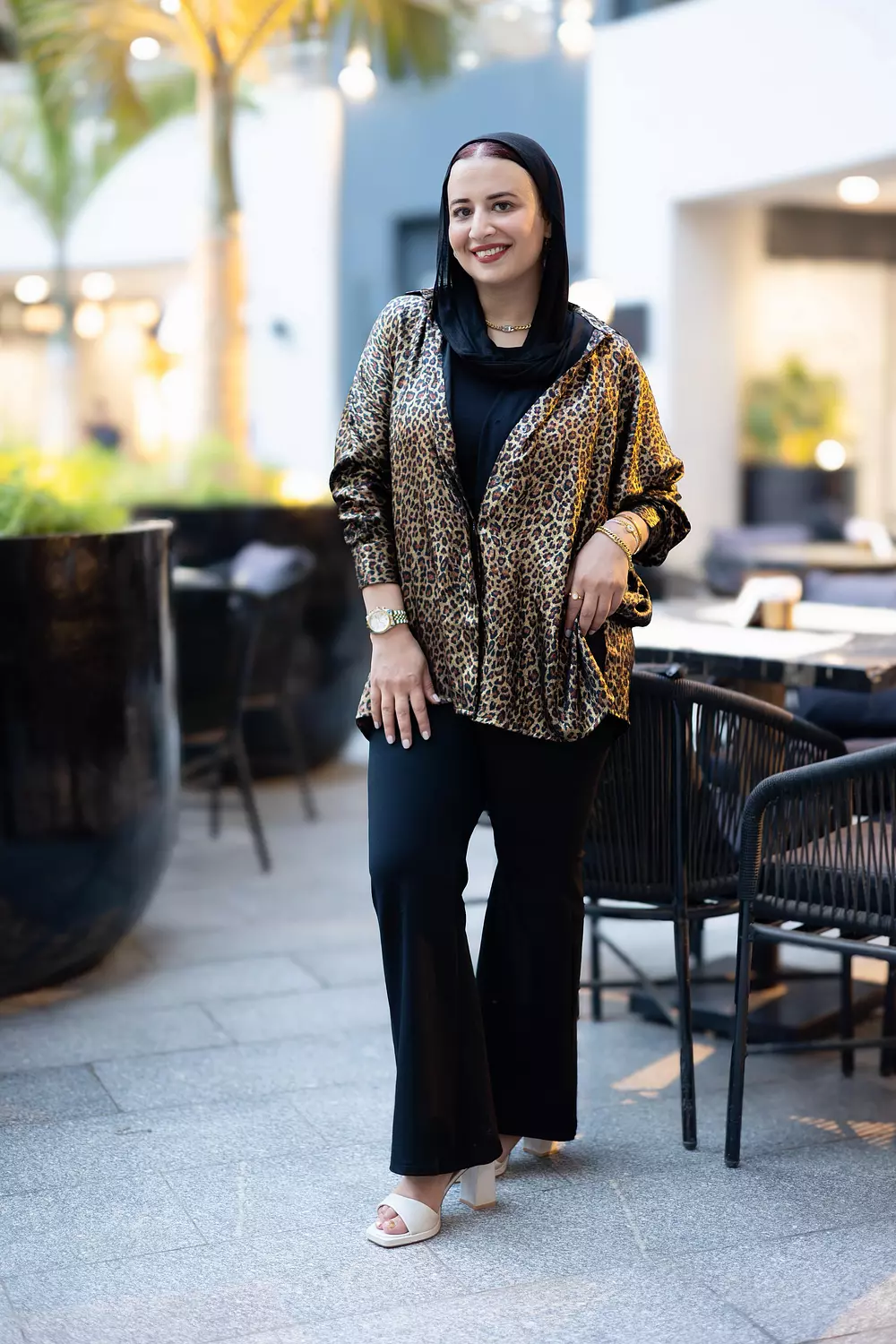 tiger satin shirt image