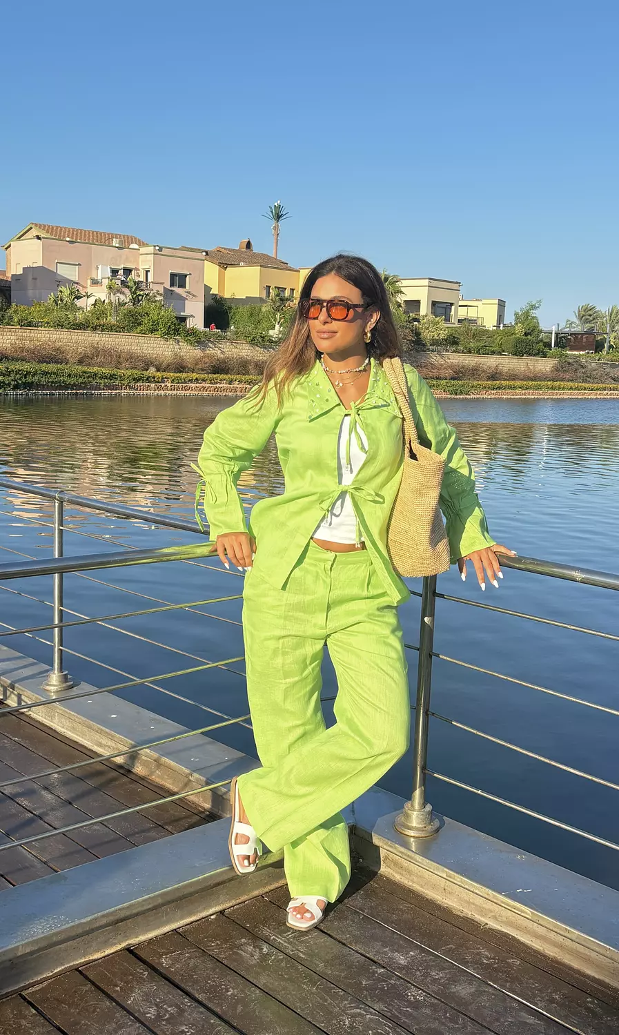  Apple Green Embellished Kimono  image