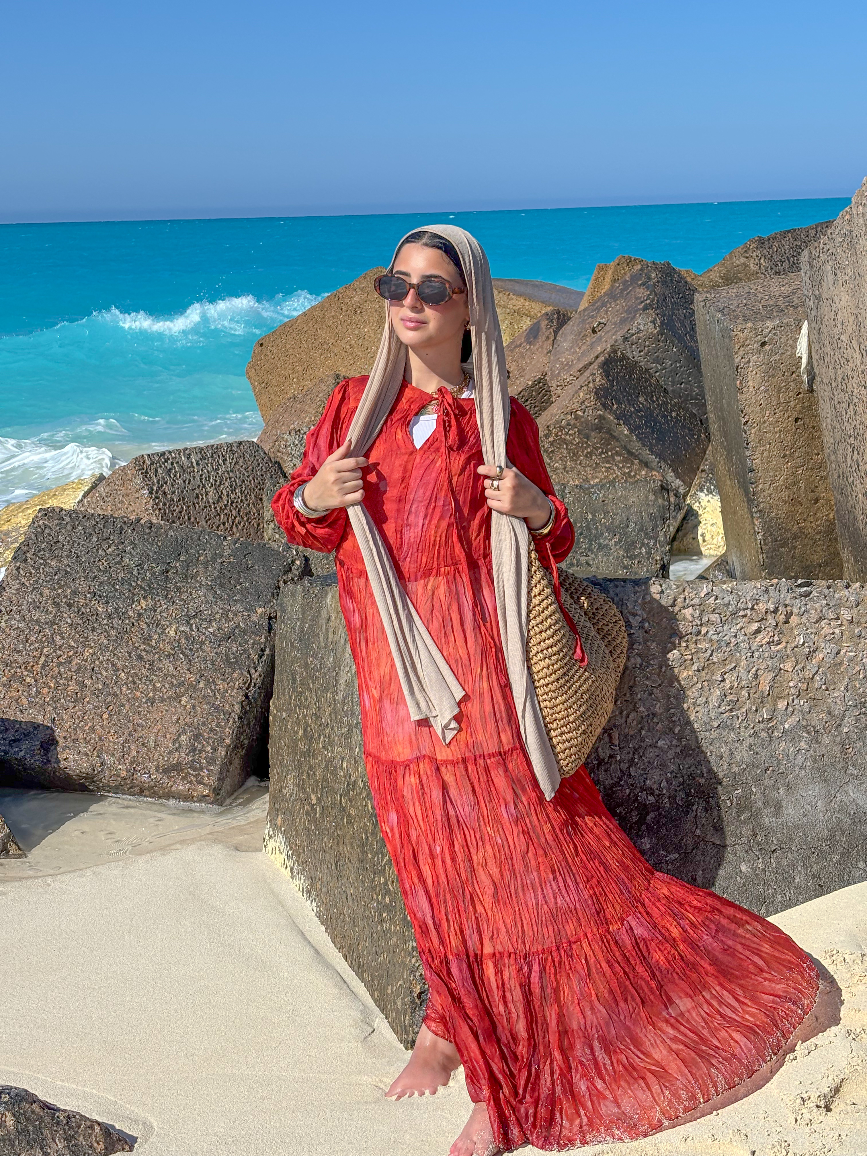 <p><span style="color: rgb(141, 128, 112)">Red Belle Maxi Dress</span></p>