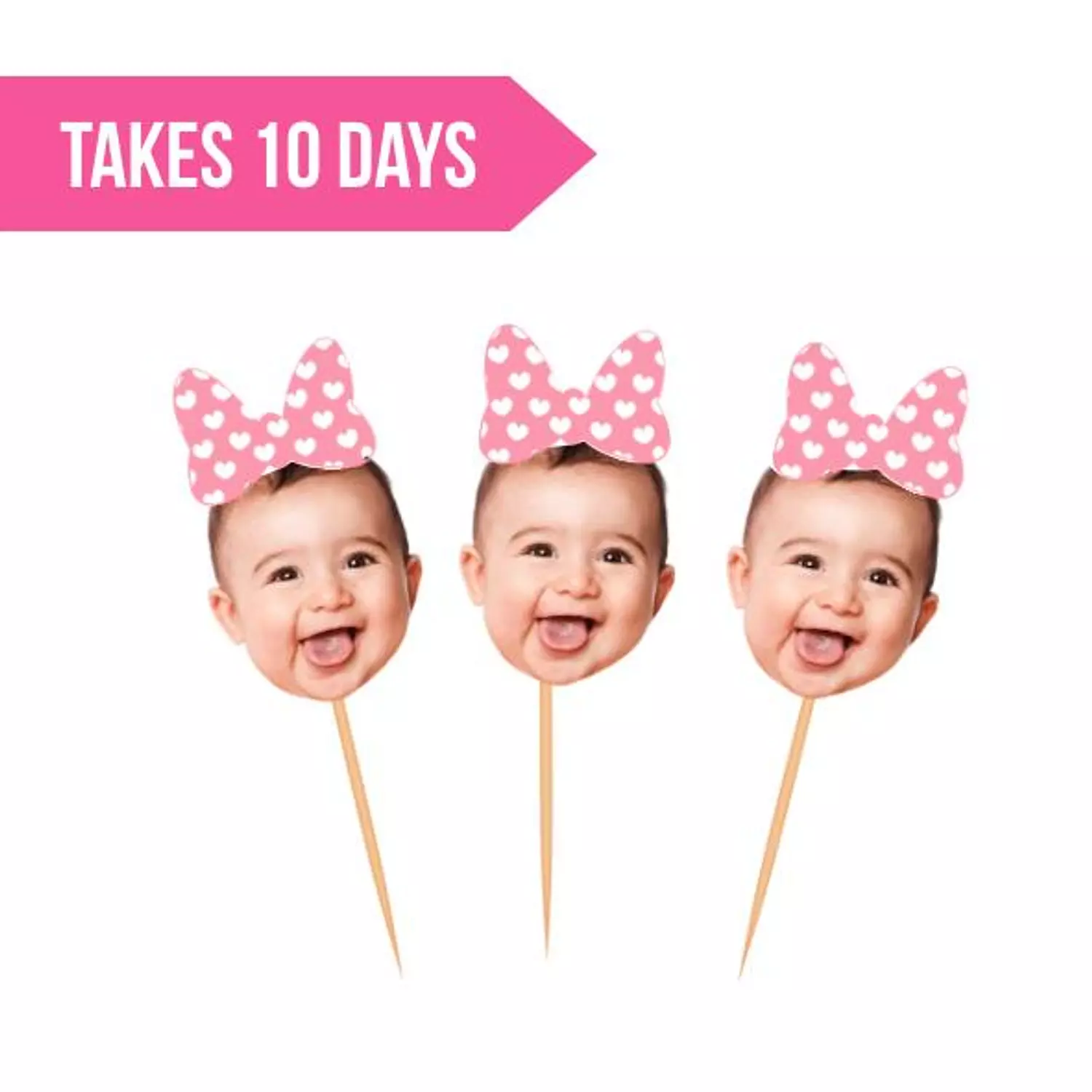 Face Minnie Cupcake Toppers  image