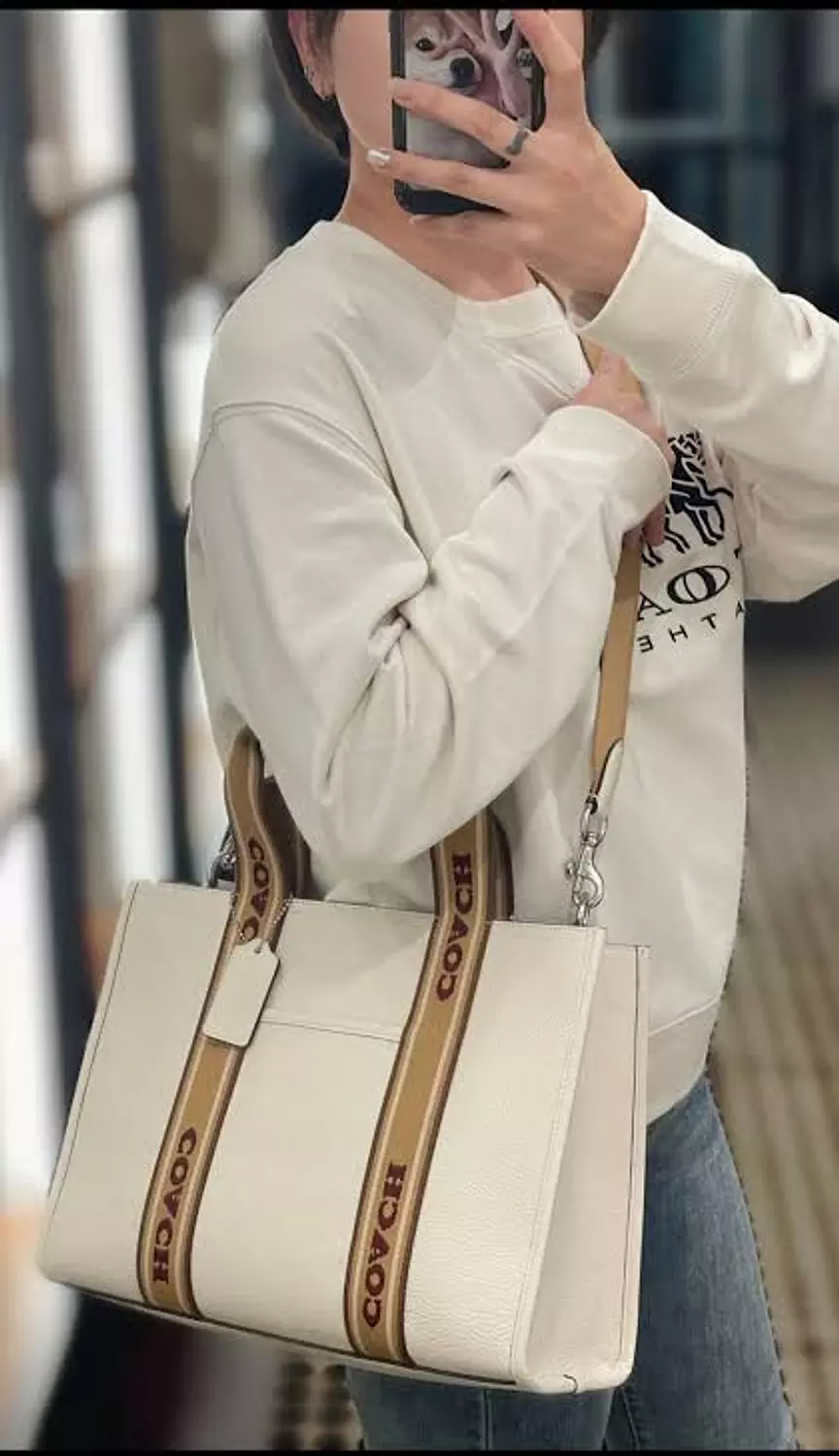 Coach smith leather tote bag 1