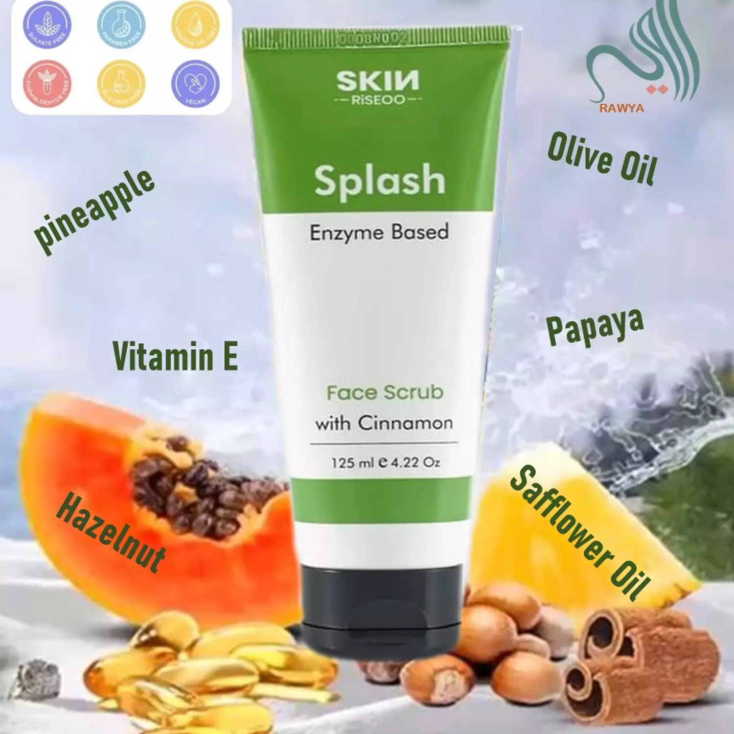 splash enzyme-based FACE SCRUB 1