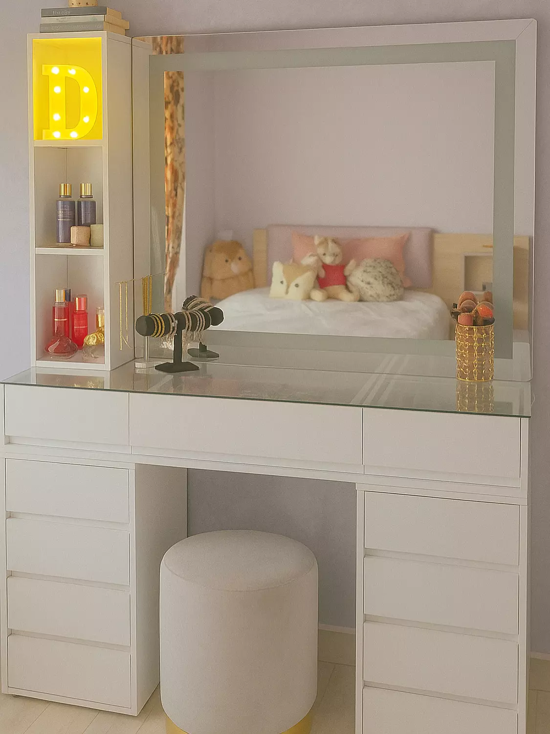 Makeup vanity mirror with led 5