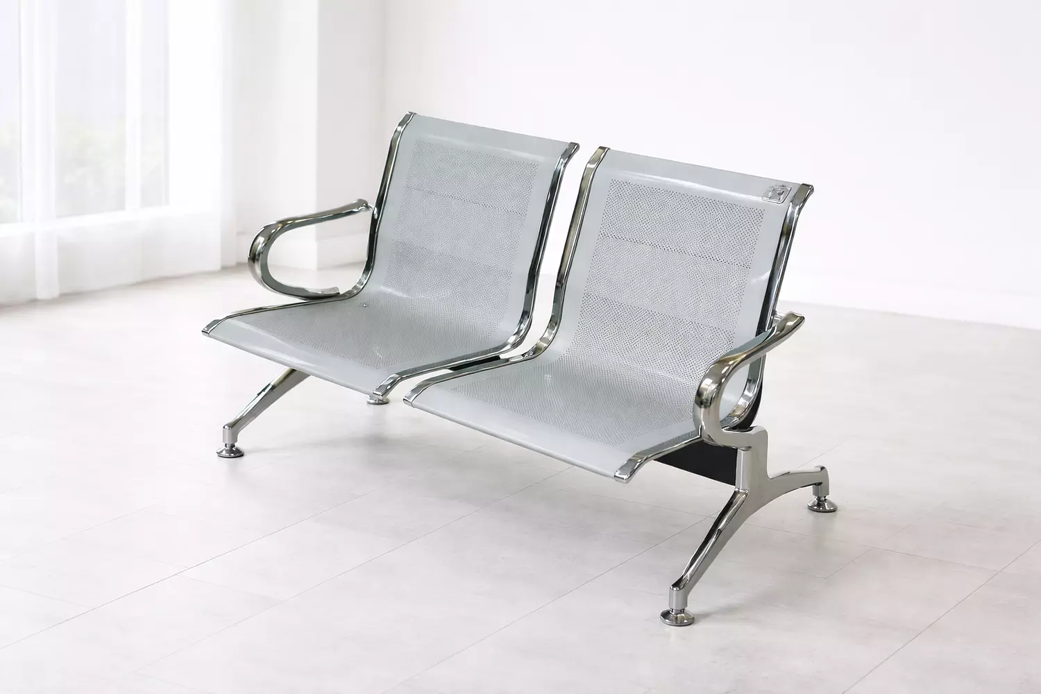  كنبه مطار 2 مقعد فضي فلاش image