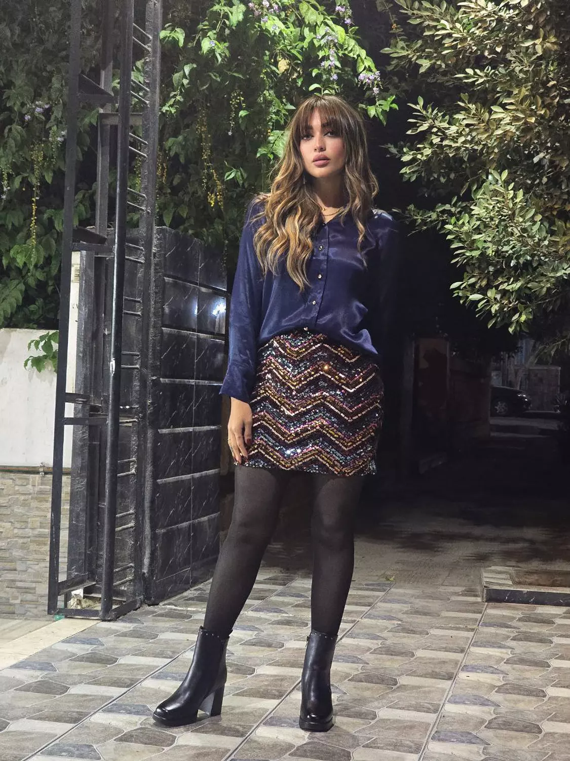 Multicolour Sequin Skirt image