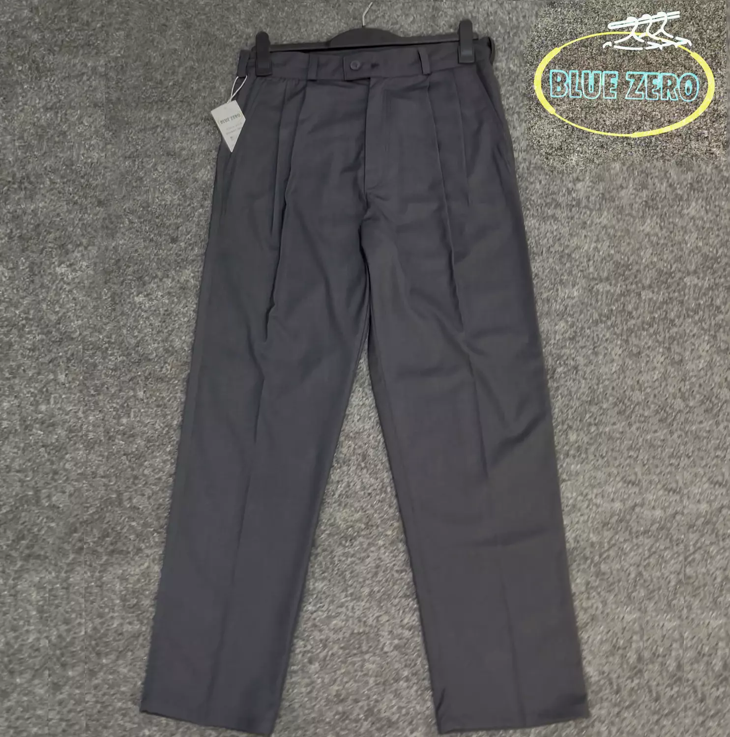 Dark grey classic wide leg trousers  image