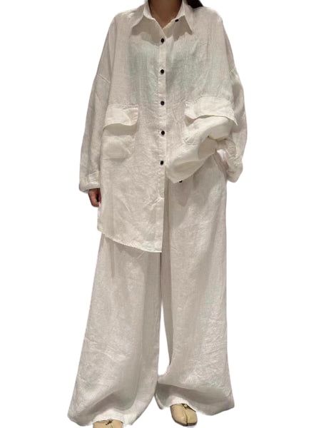 Art boutique Spring and Summer New Linen suit image
