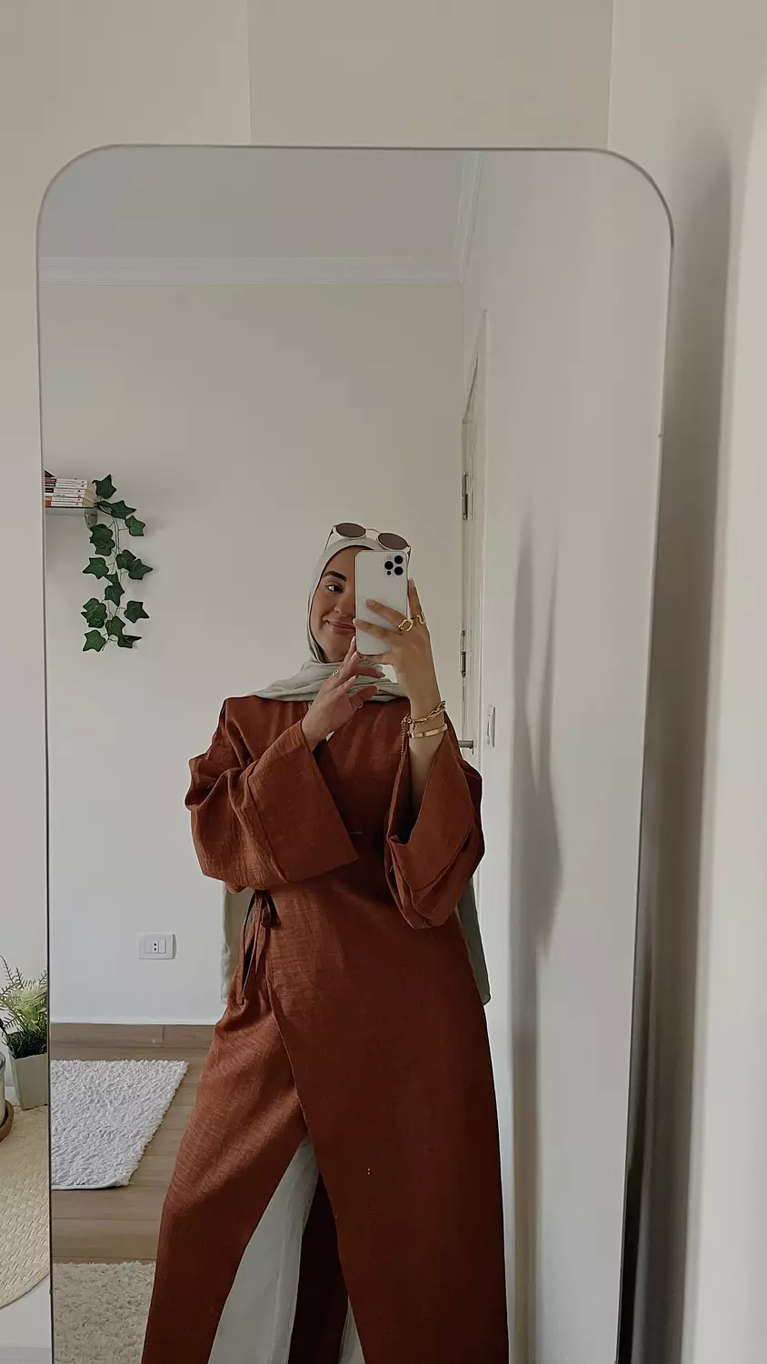 Nature Wrapped Dress- Rustic Brown 7