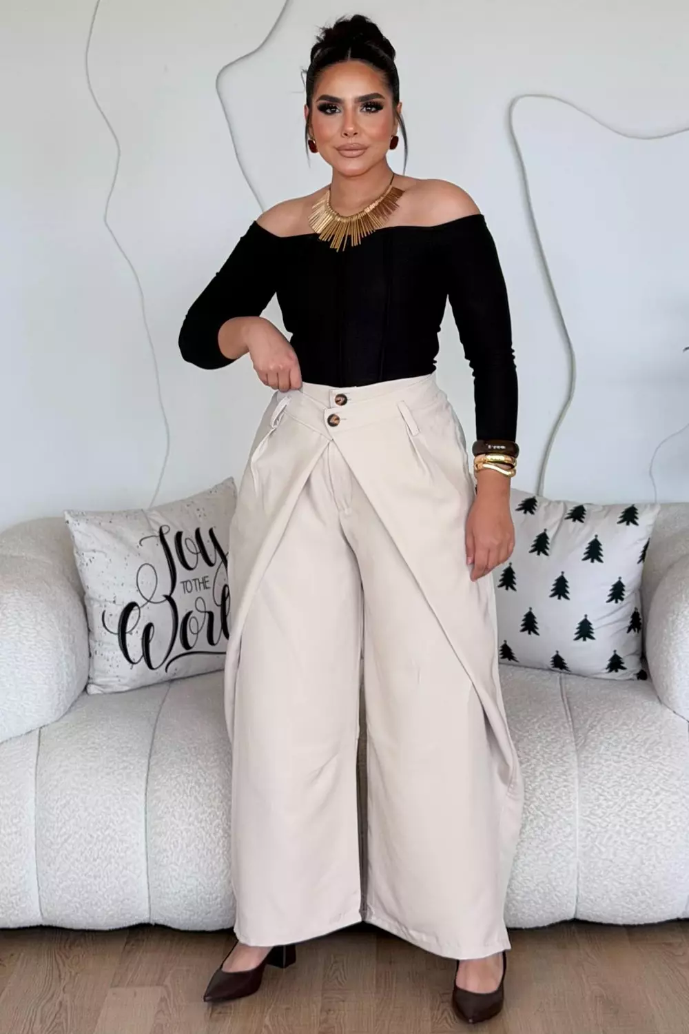 Origami Wrap Palazzo Pants 9