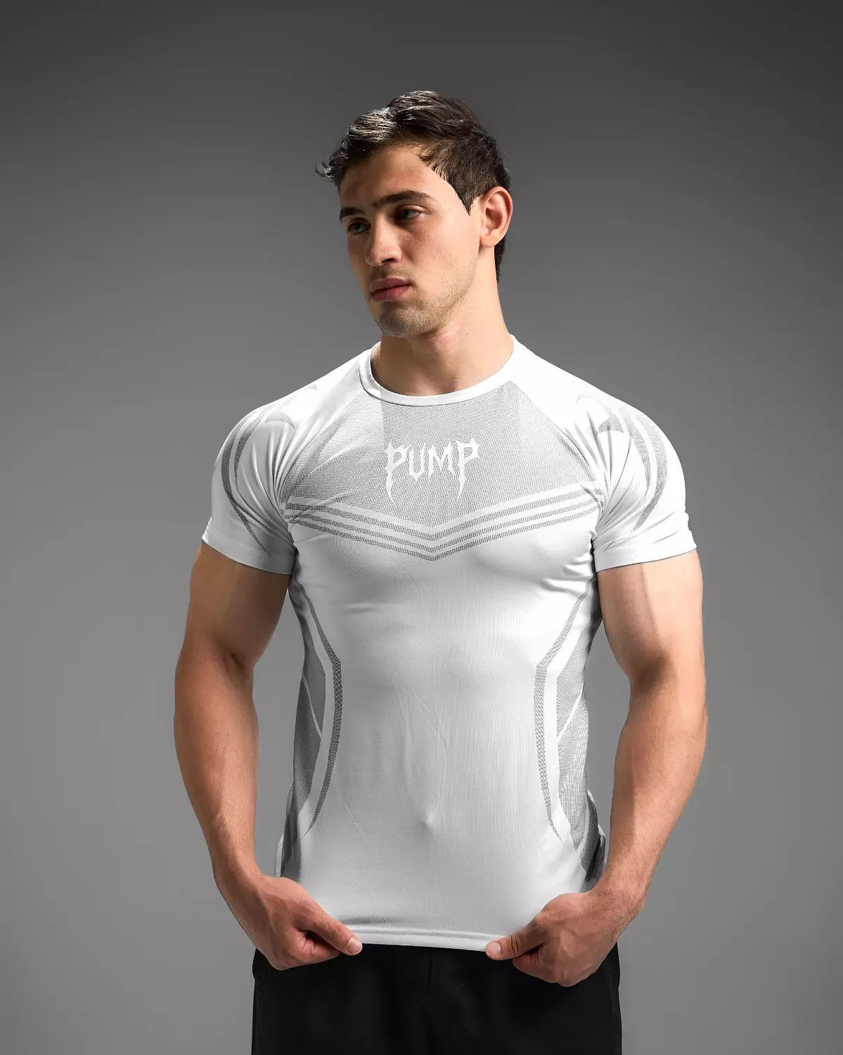 WARRIOR COMPRESSION TEES - white 9