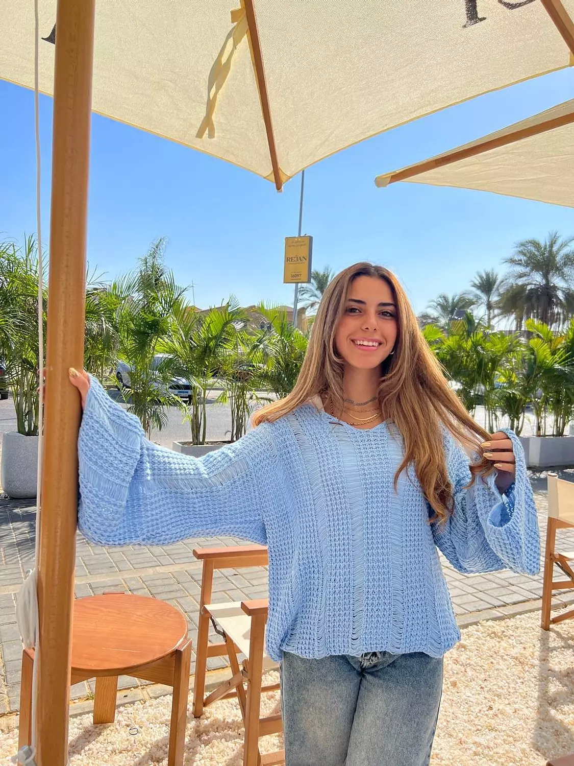 Oversized mesh sweater 1