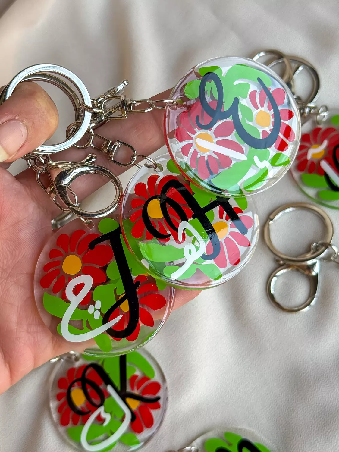 Tropical Arabic/English Acrylic Keychain ( By Order ) image