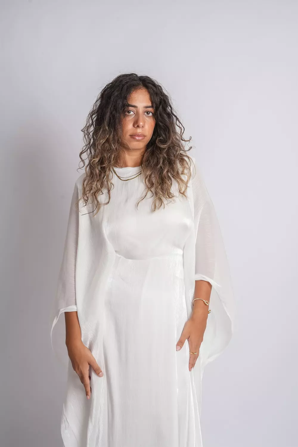 White Butterfly Abaya image