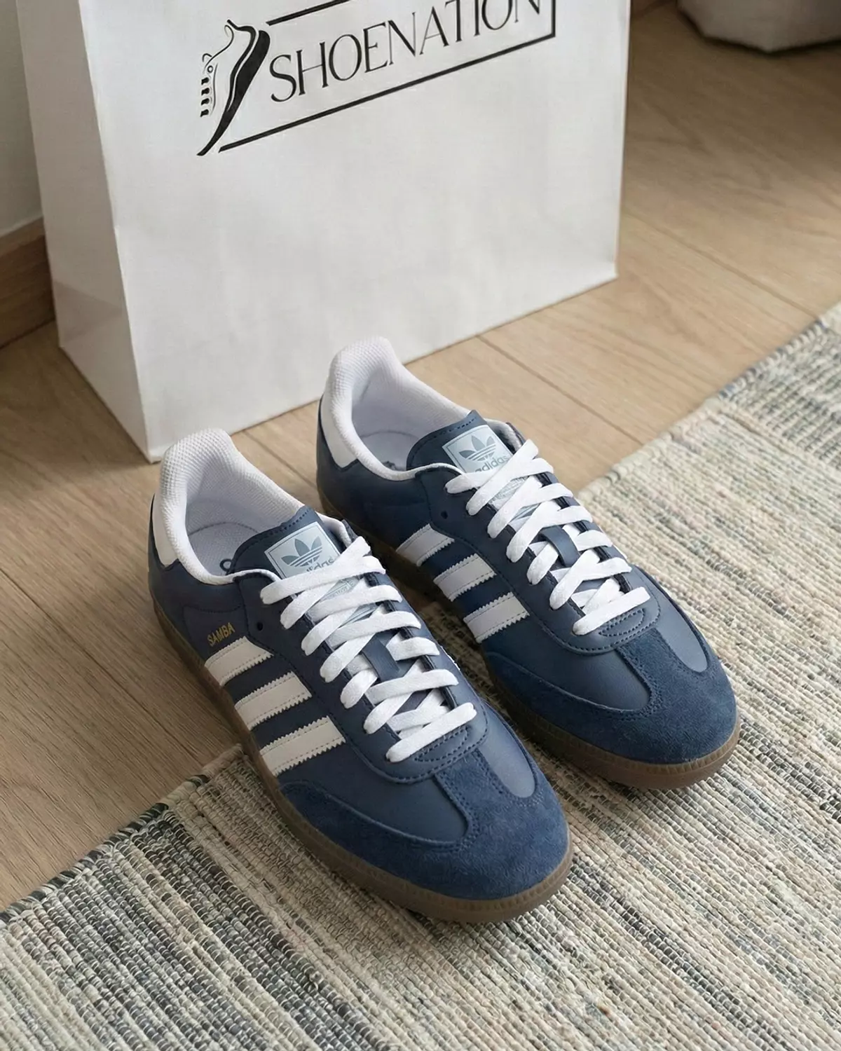 Adidas Samba Shoes For Fomen -Navy Blue White Gum 1