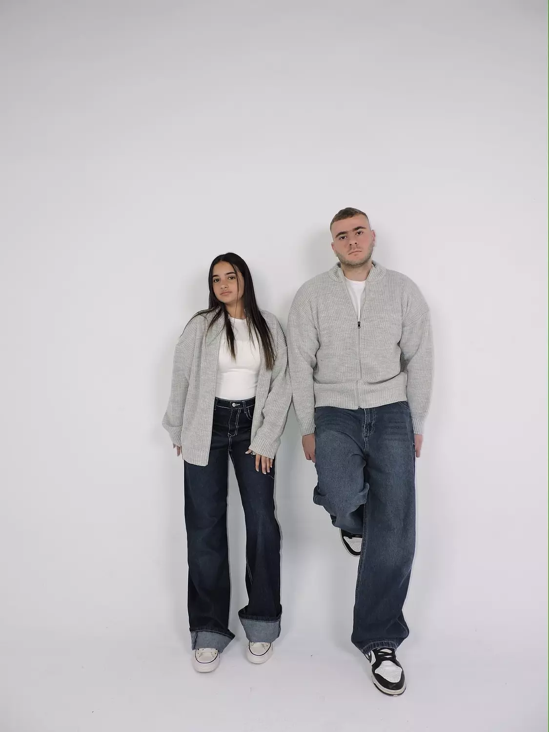 Gray knitted sweater  image