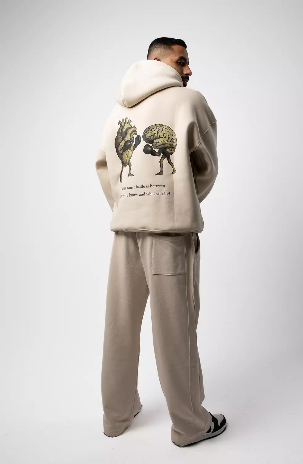 Oversized Beige Hoodie – Neutral Flow image