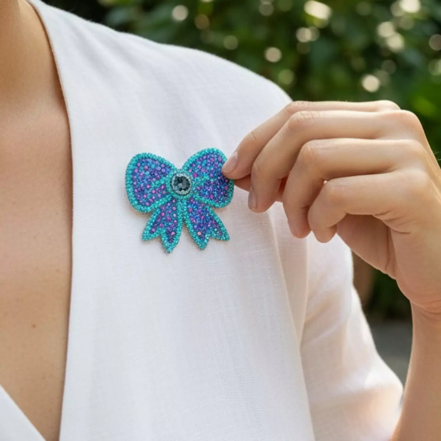 Bow magnetice brooch  2