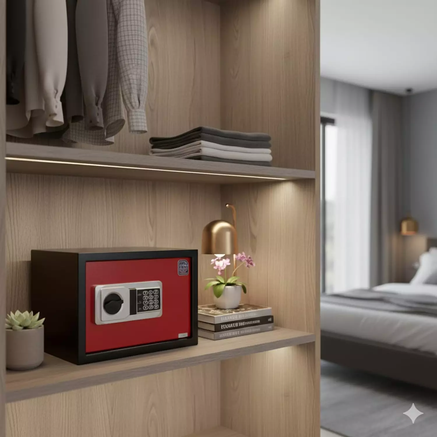 LG metal safe (25 cm, red) – Model NEK image