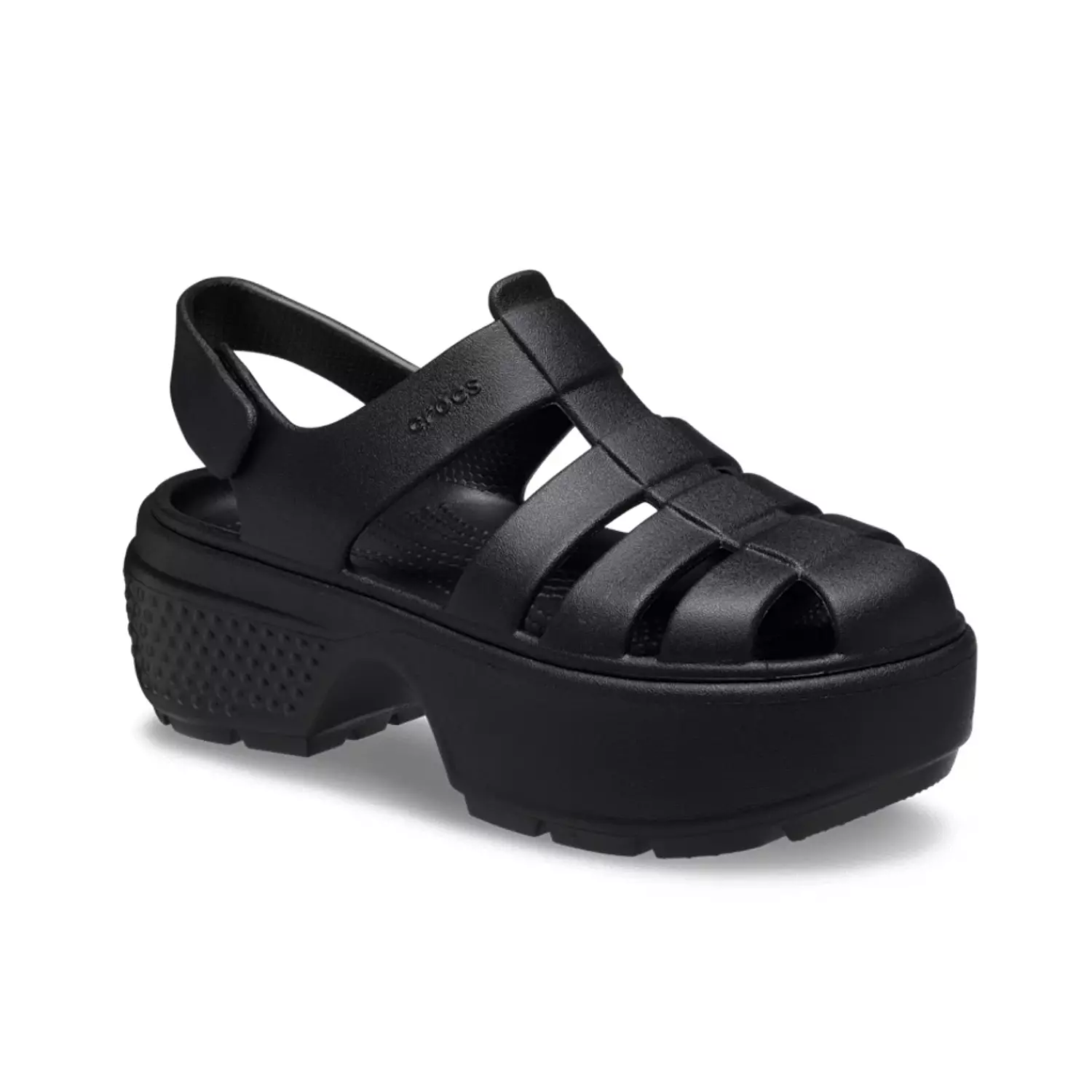 CROCS STOMP FISHERMAN SANDAL BLACK 3