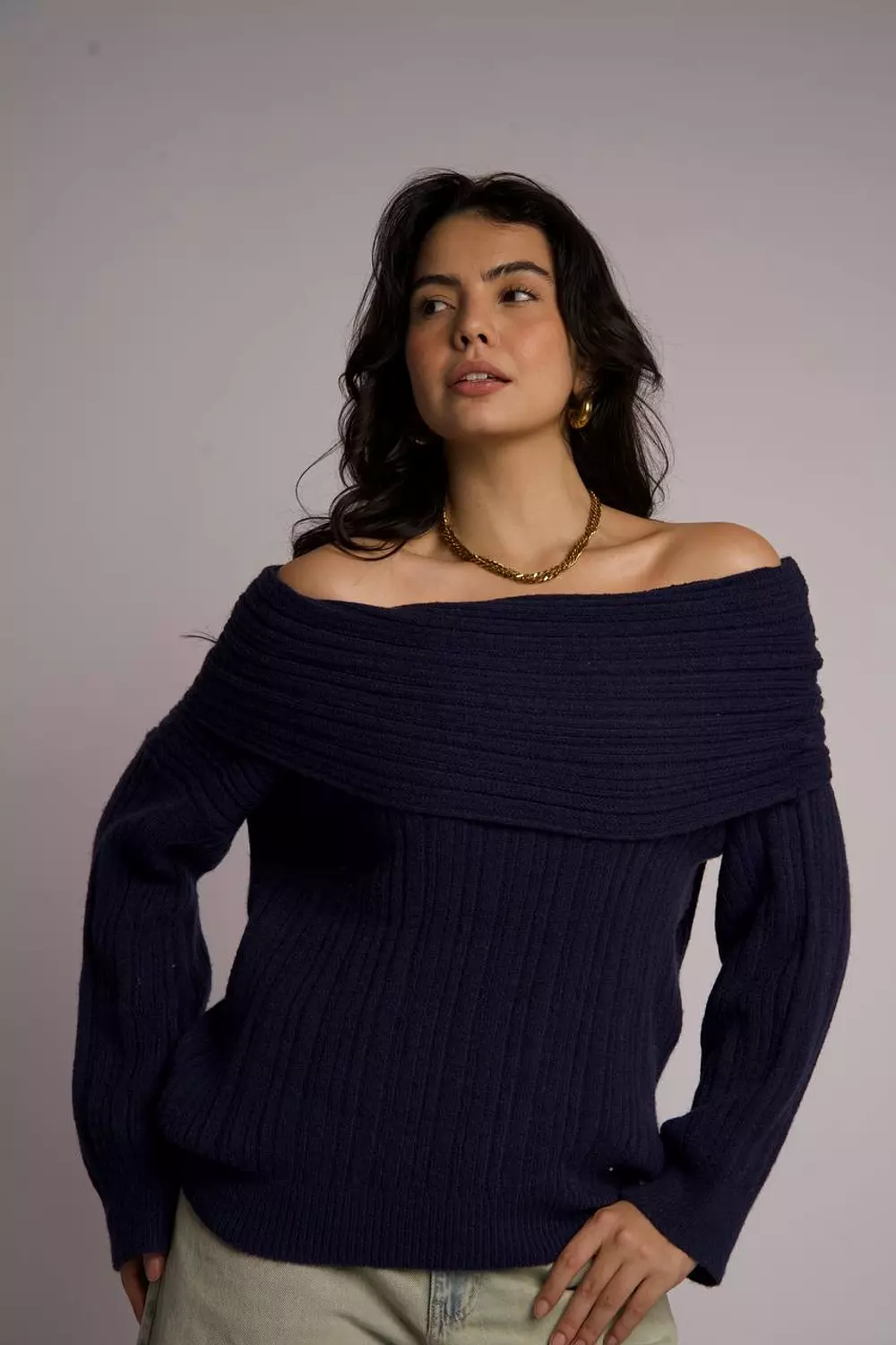 Oversized Off-shoulder Sweater  9