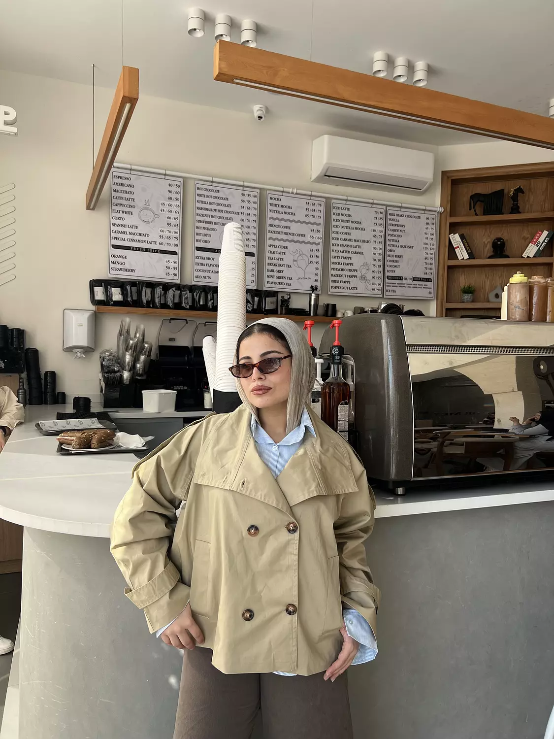 high neck cropped trench  15