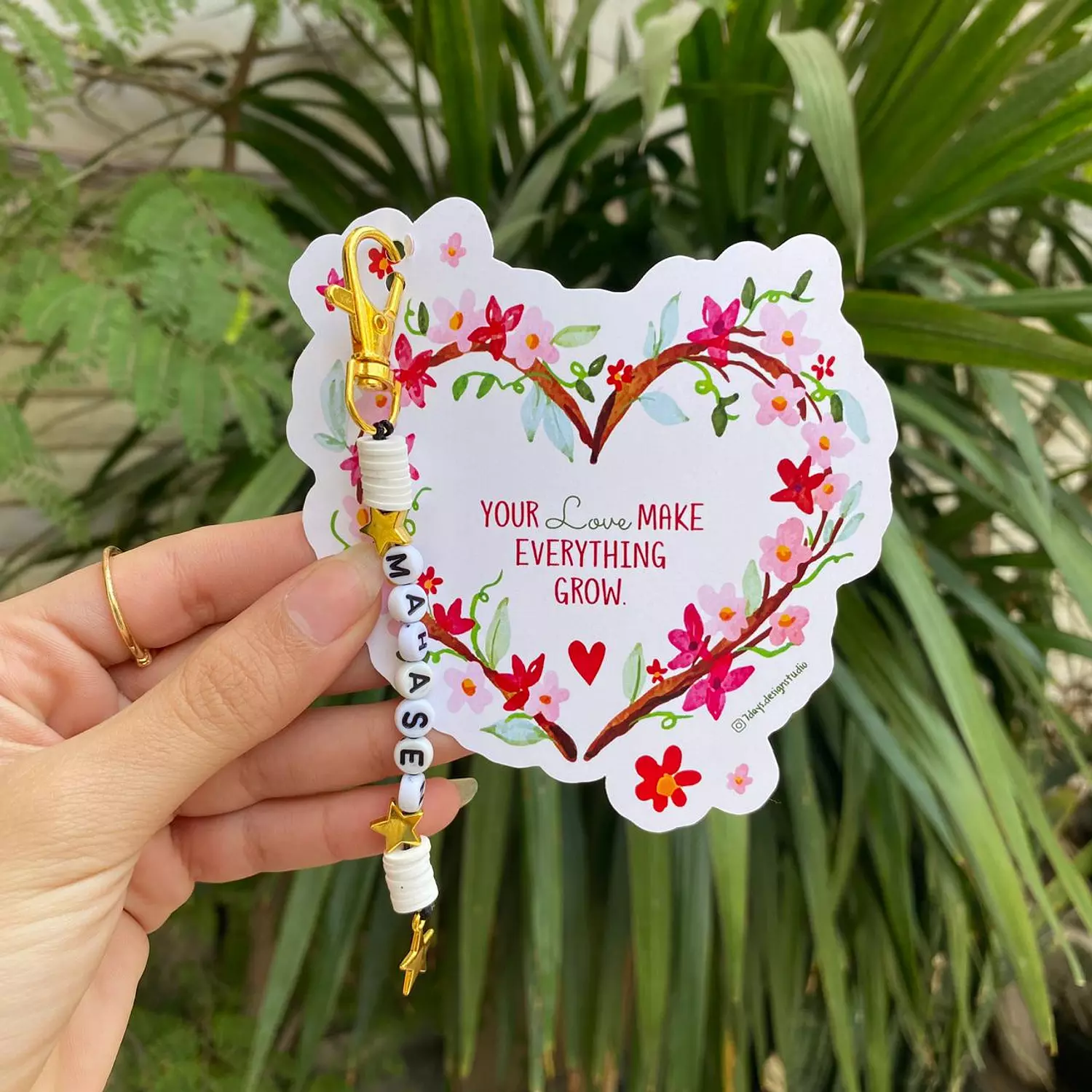 Brown Heart Flowers Gift Box     5