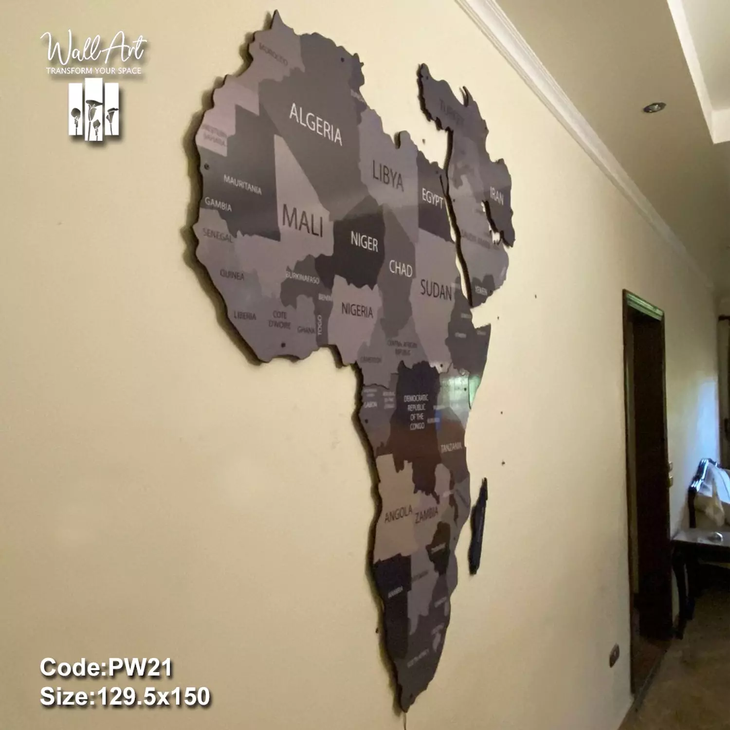 PW21- Lighted Printed Wooden Map   4