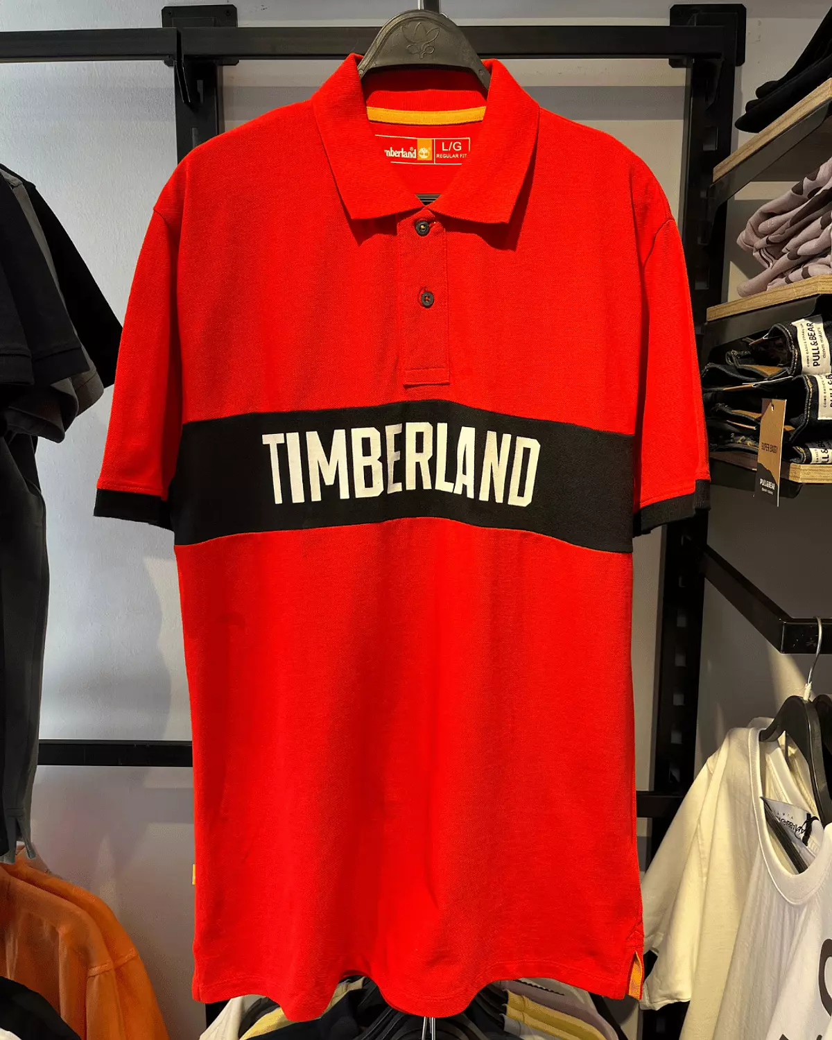 <h1 style="text-align: start"><strong>Original Timberland Red T-Shirt</strong></h1>