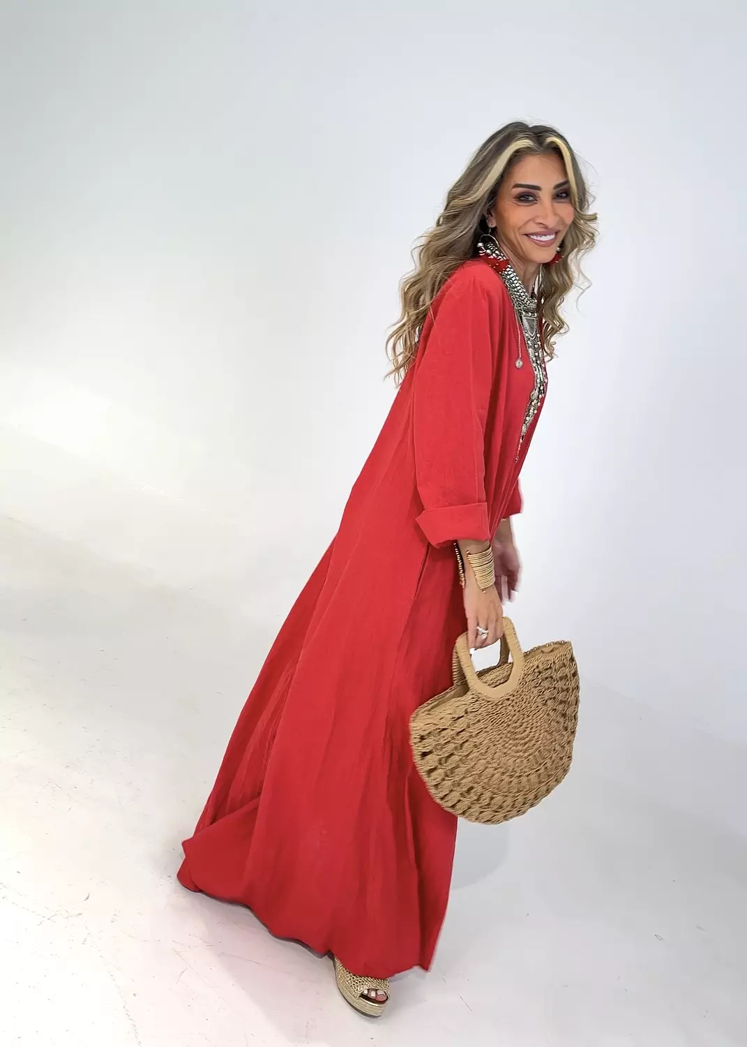 ''Over Size'' Pure Linen Dress  (3182) 15