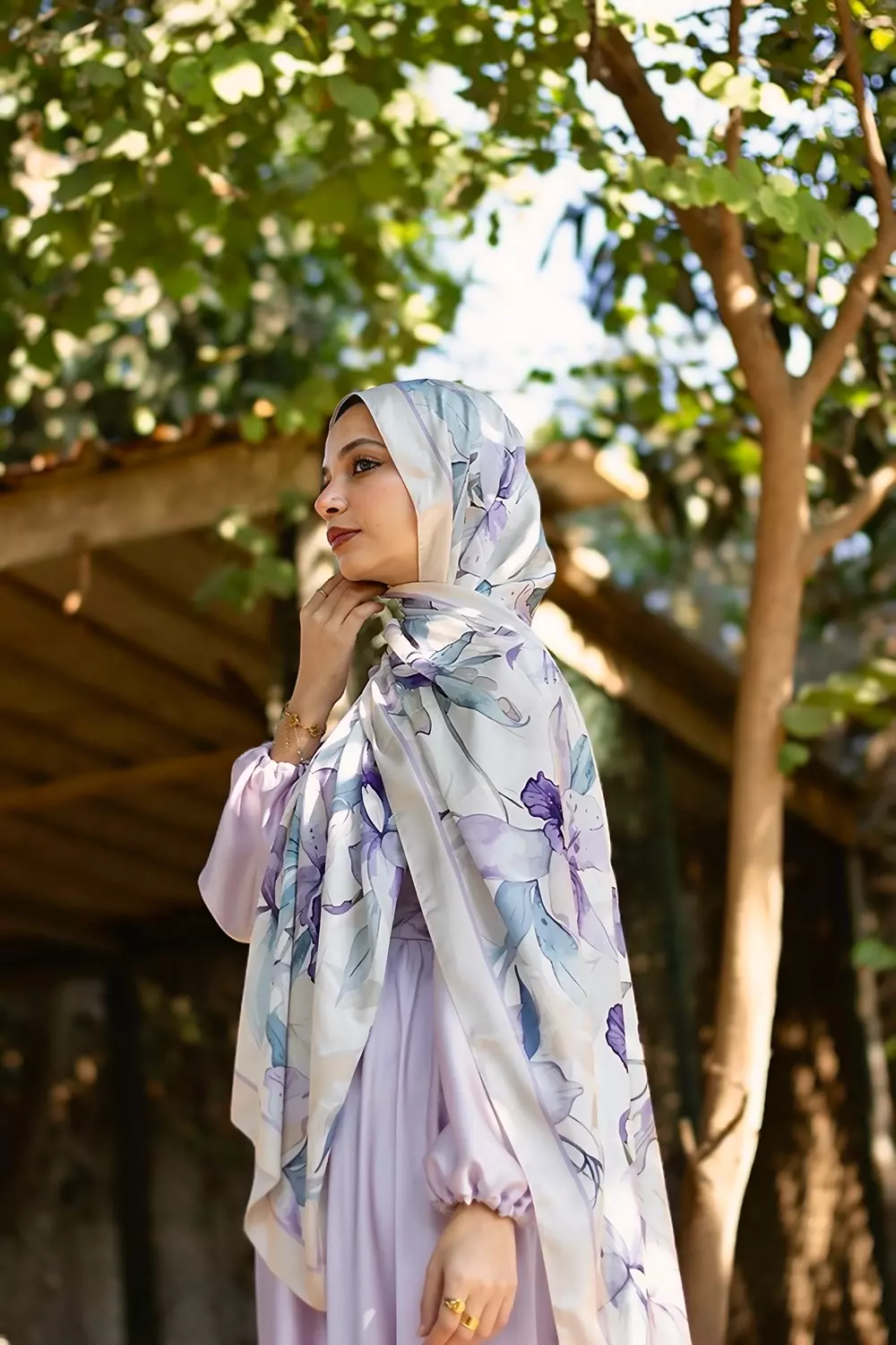 Lavender lace in satin  2