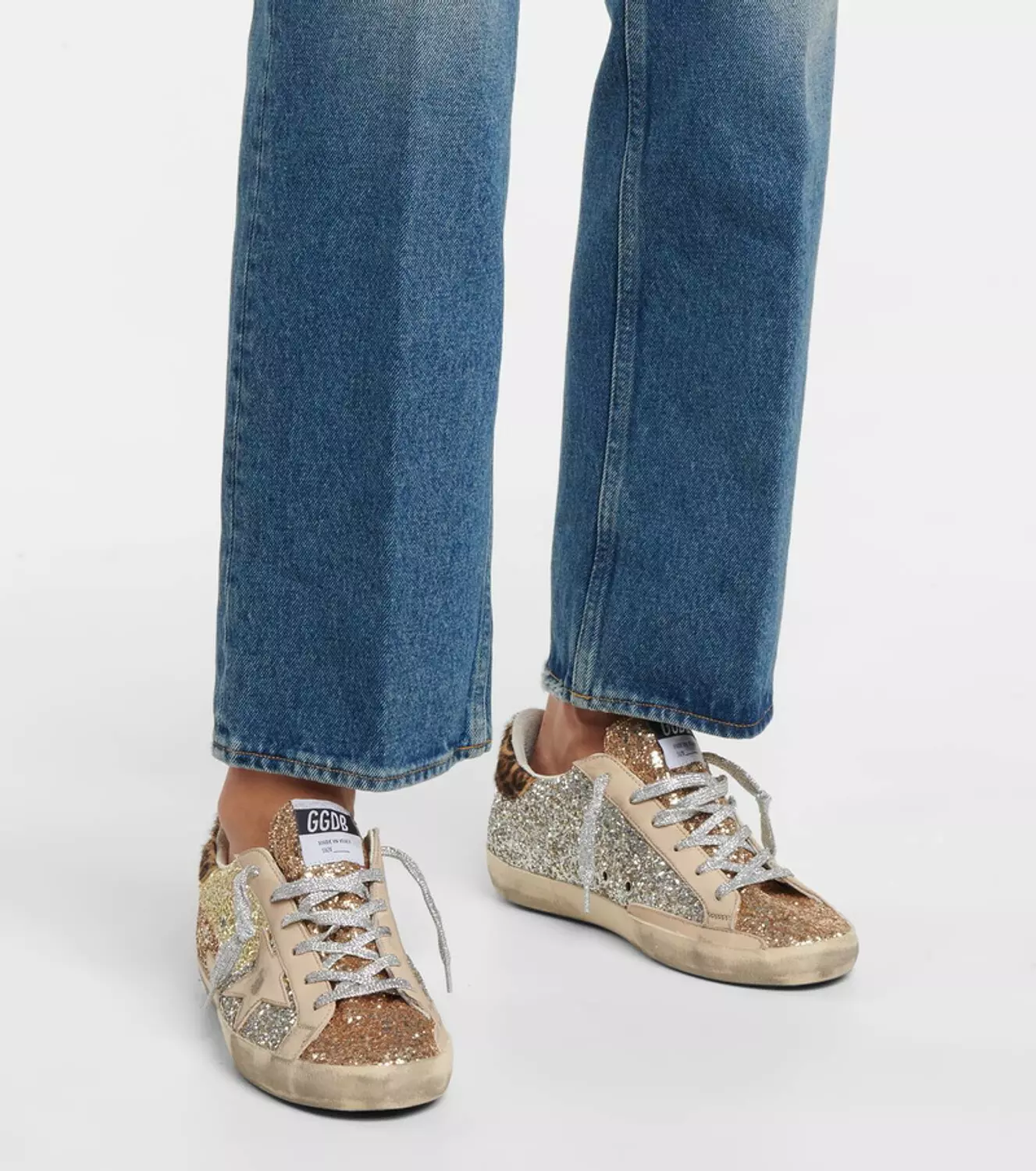 Golden Goose Superstar glitter leather sneakers 2