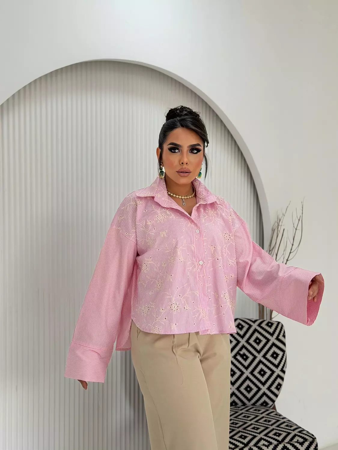 Floral Embroidered Shirt 3