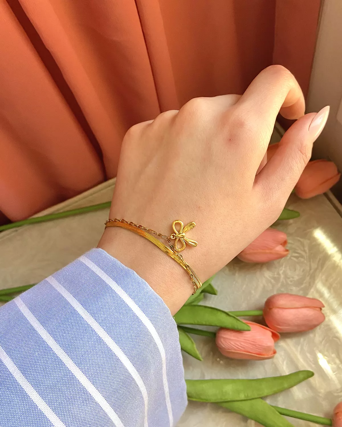 2 layers stainless steel bracelet 🎀✨ 5