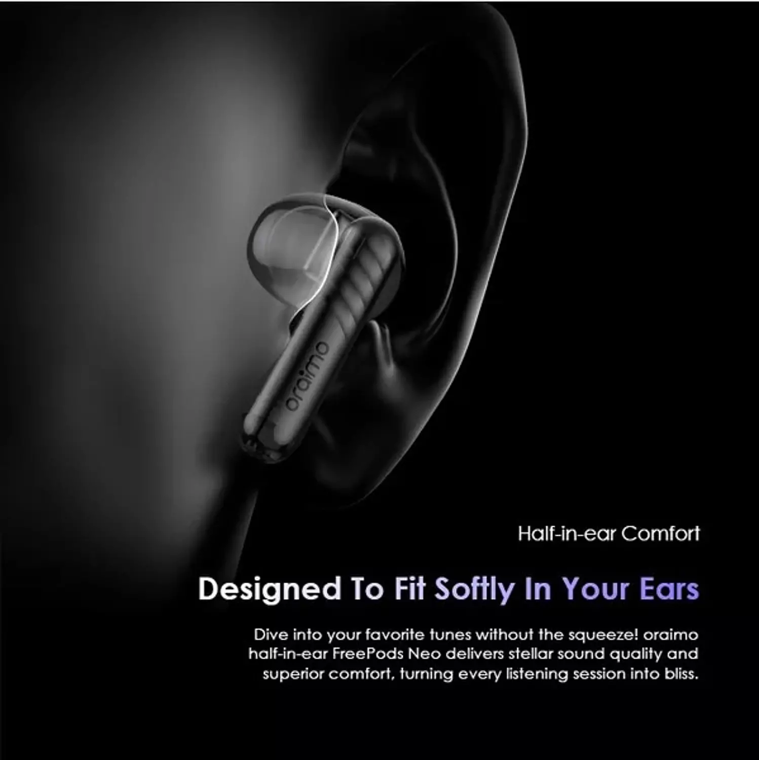 Oraimo FreePods Neo ENC Wireless Earbuds OTW-330S - Black 3