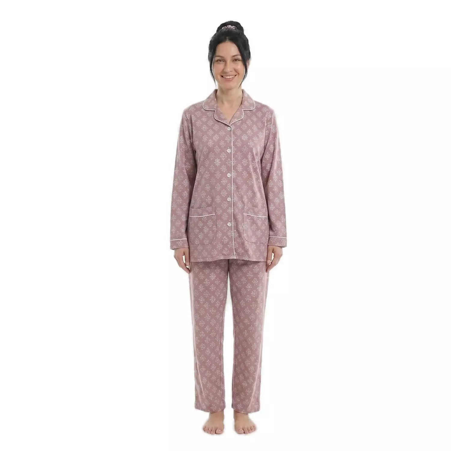 Women Summer Classic Lycra PJ - 2535 - Kashmir image