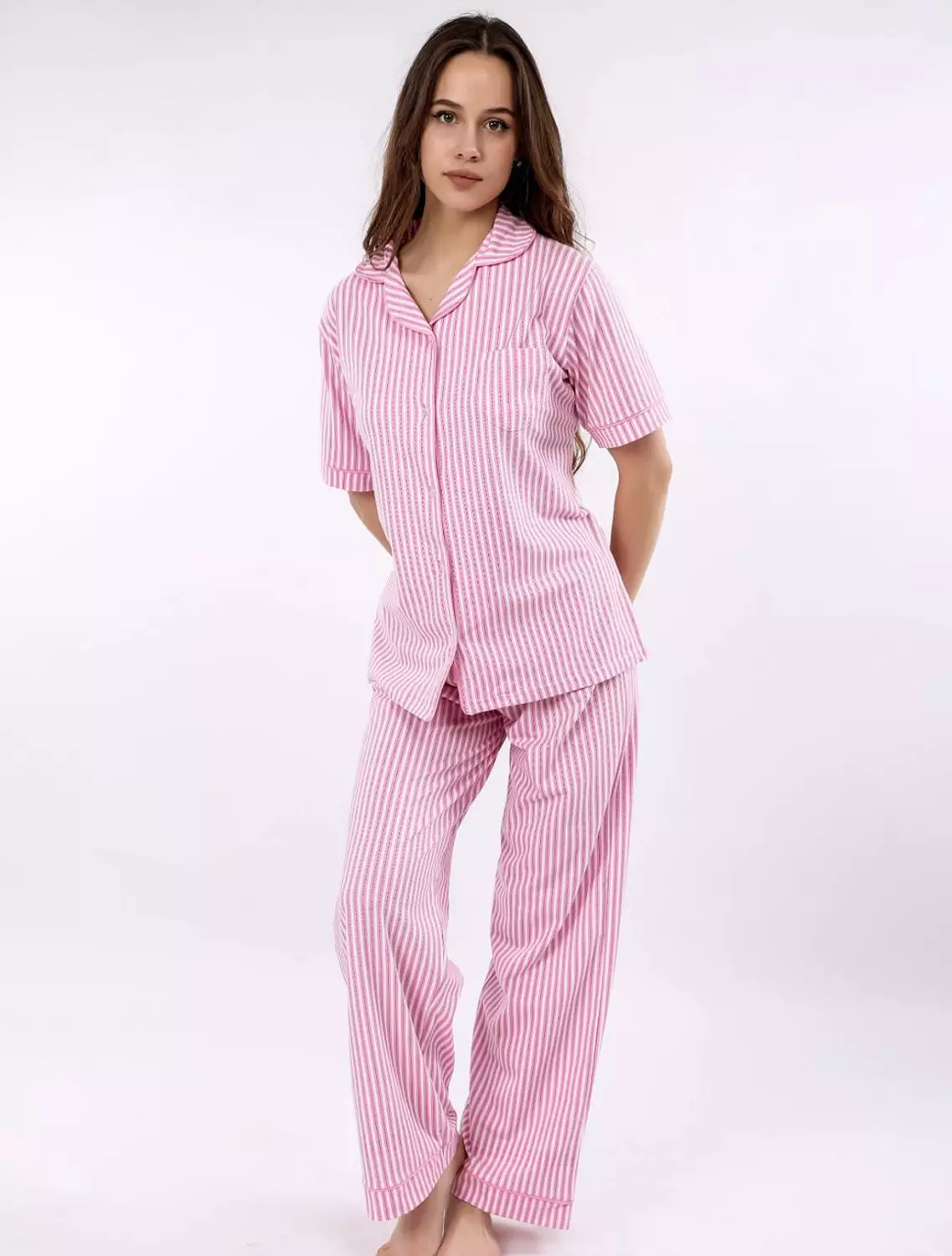 S408 Cotton Candy Buttoned pajama Set 3