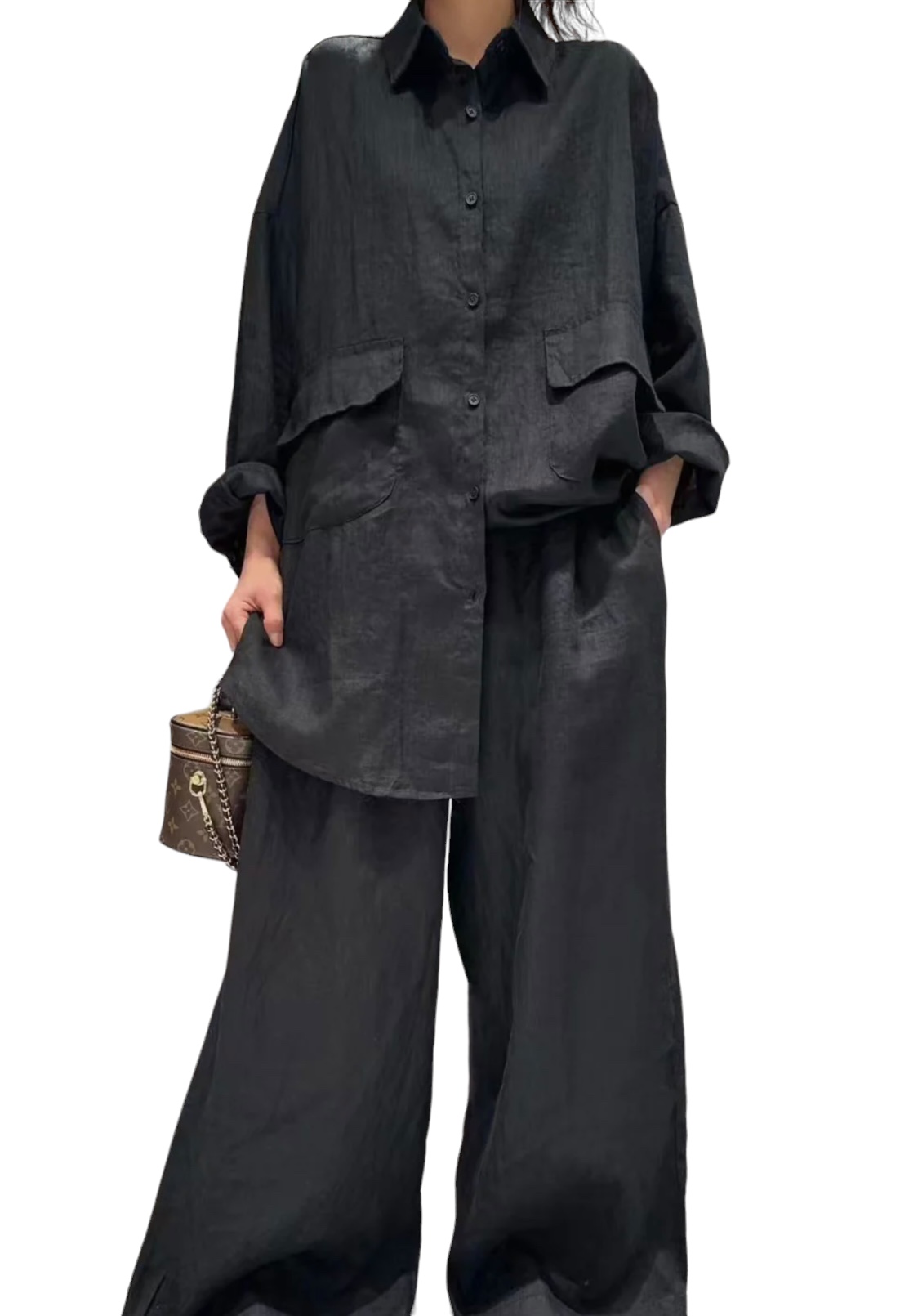 Art boutique Spring and Summer New Linen suit 2