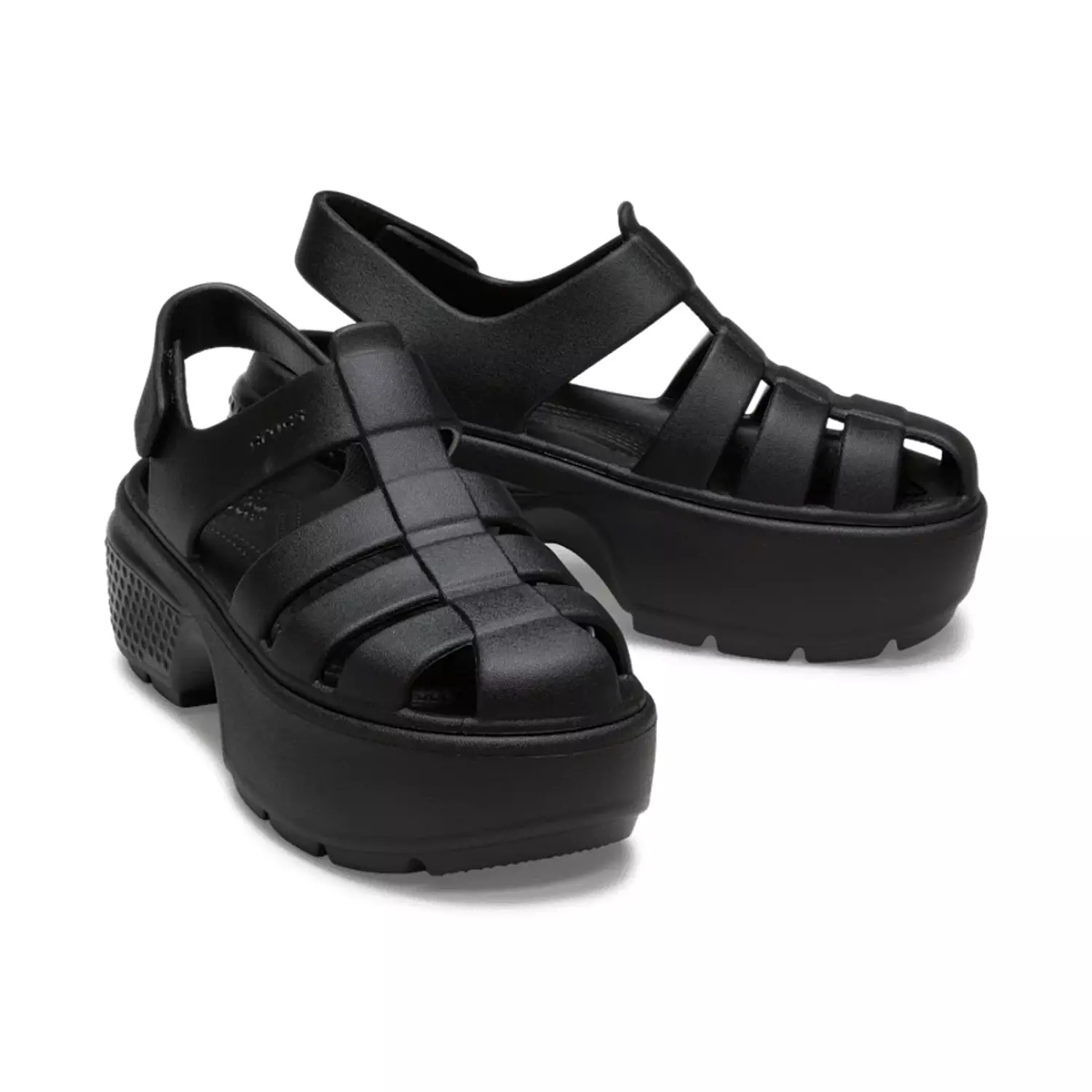CROCS STOMP FISHERMAN SANDAL BLACK image
