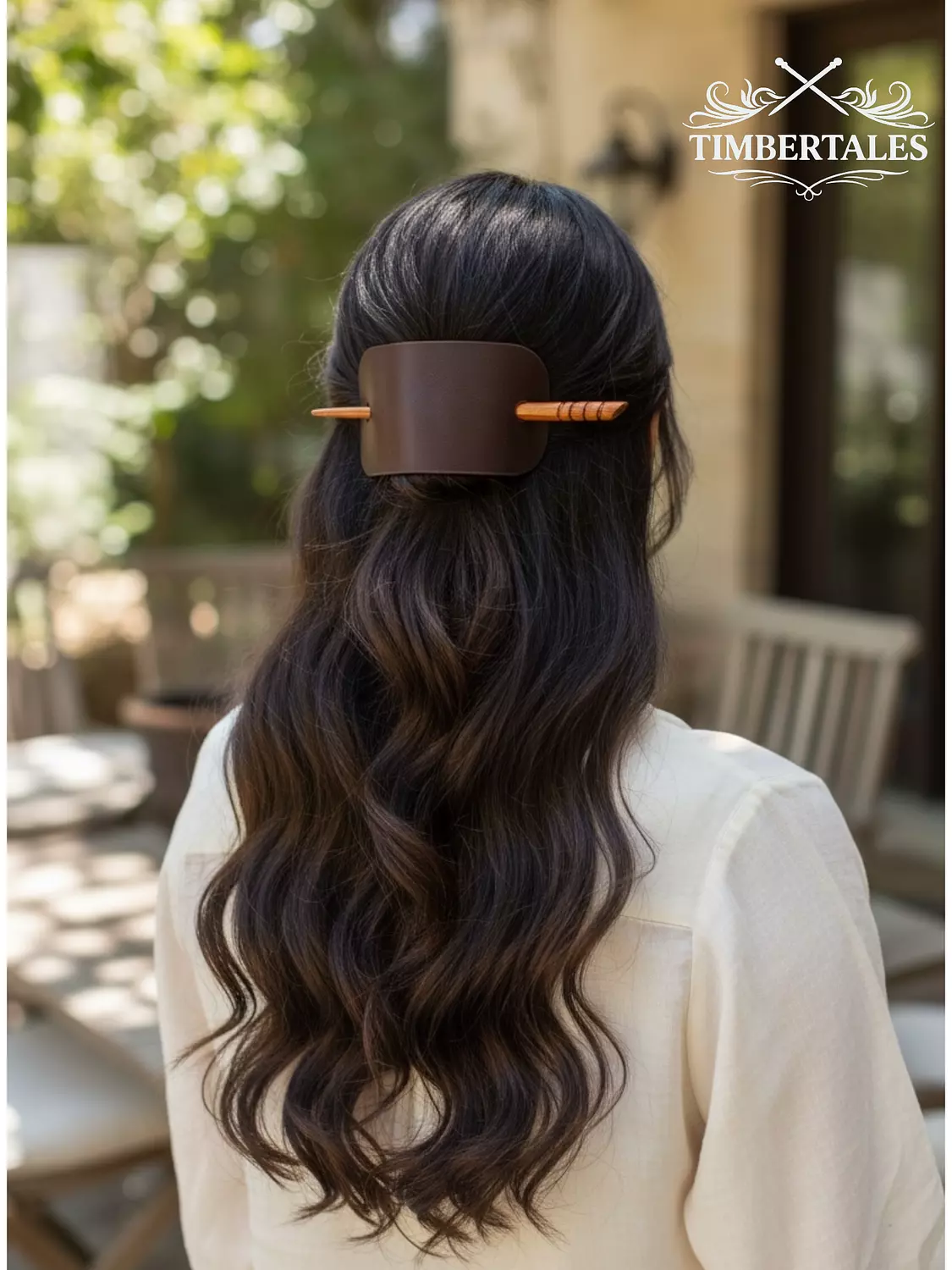 Plain Brown Hair Barrette hover image