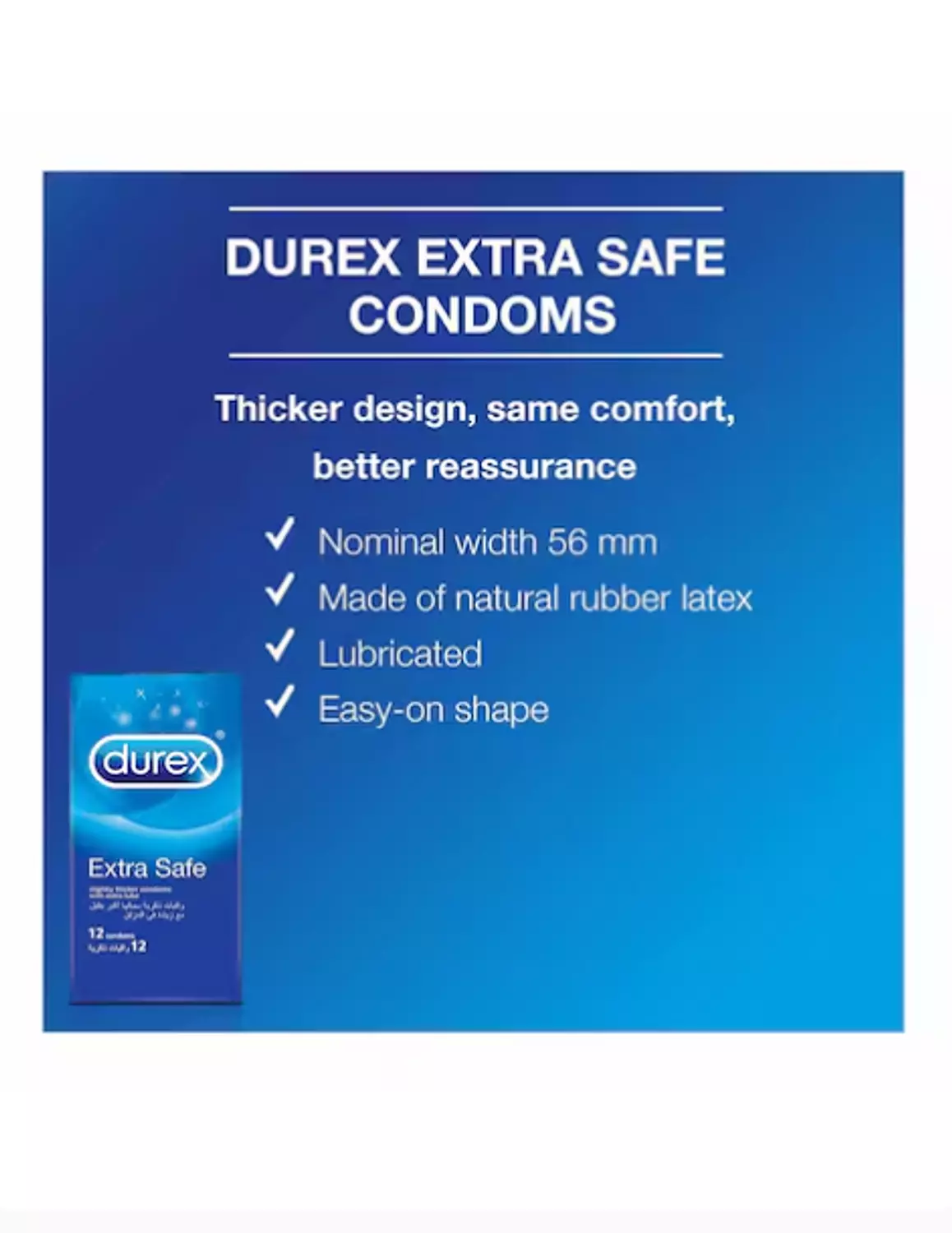 DUREX CONDOM EXTRA SAFE 12 PCS 1