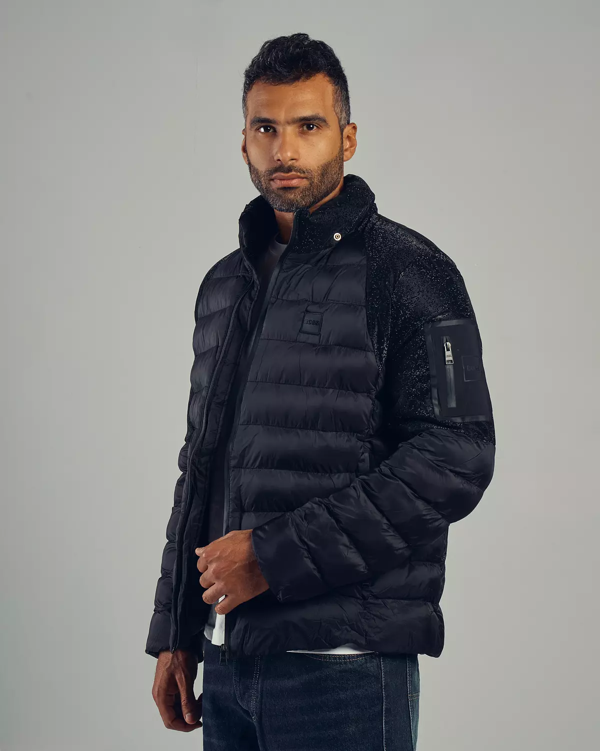 Boss Puffer Jacket With Arm Detail hover image