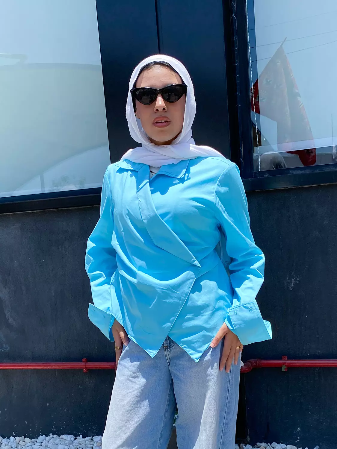 Veya Blouse Baby Blue  1