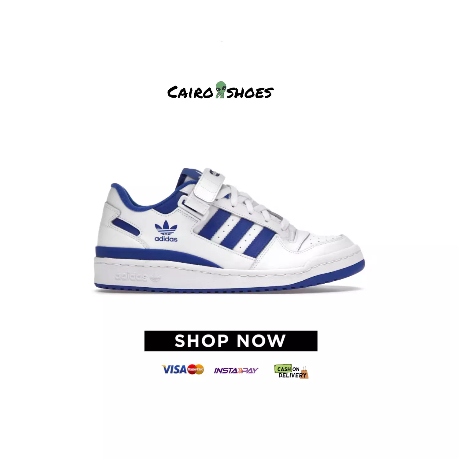 Adidas Forum Low - White Royal Blue  image