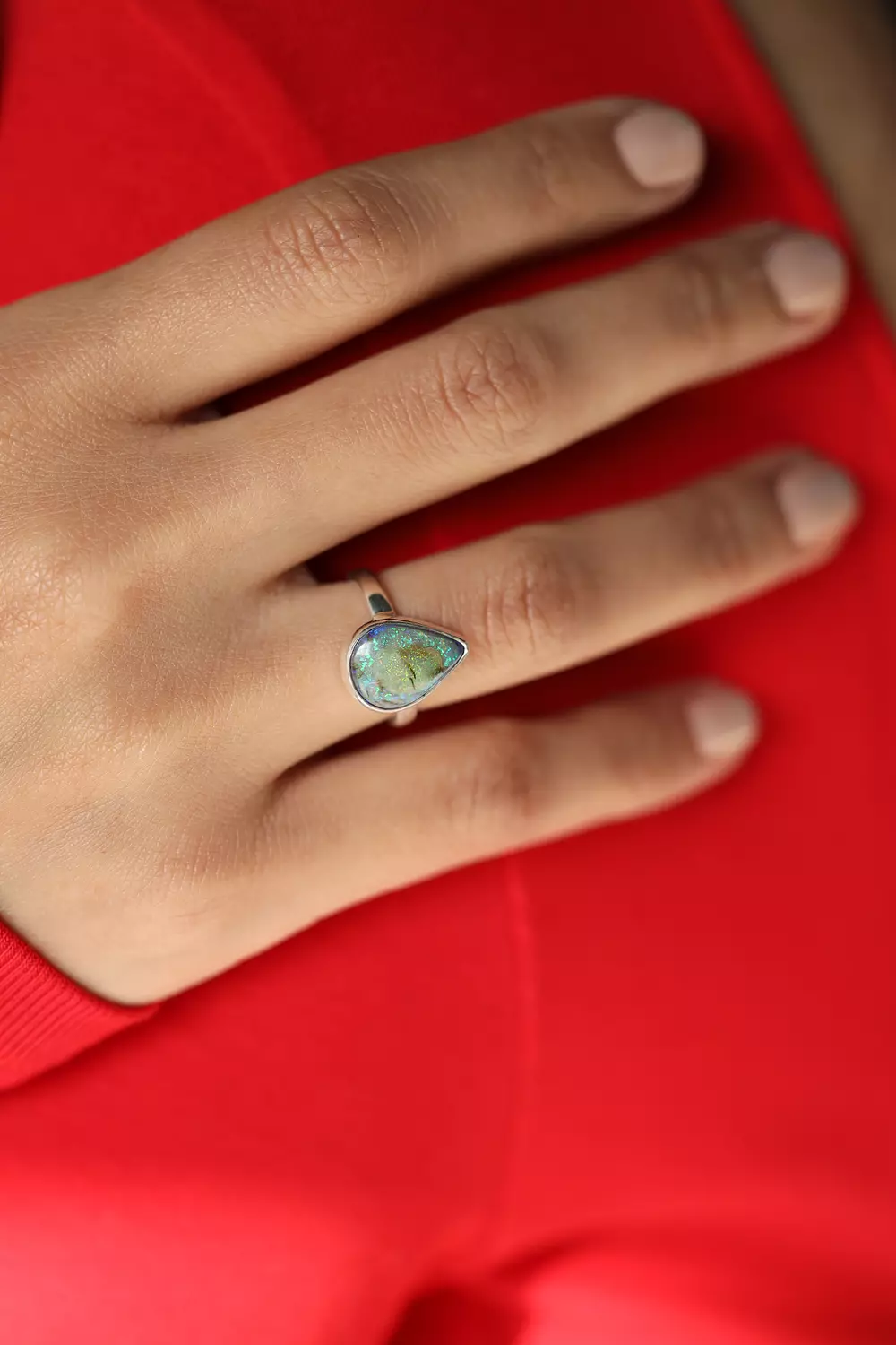 Pear cut Opal ring image