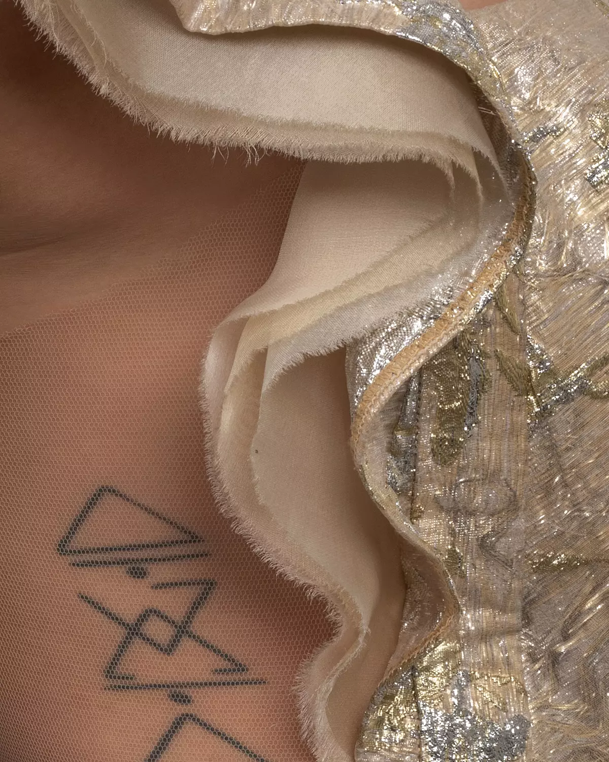 Graceful Shimmery Gold Jumpsuit 5