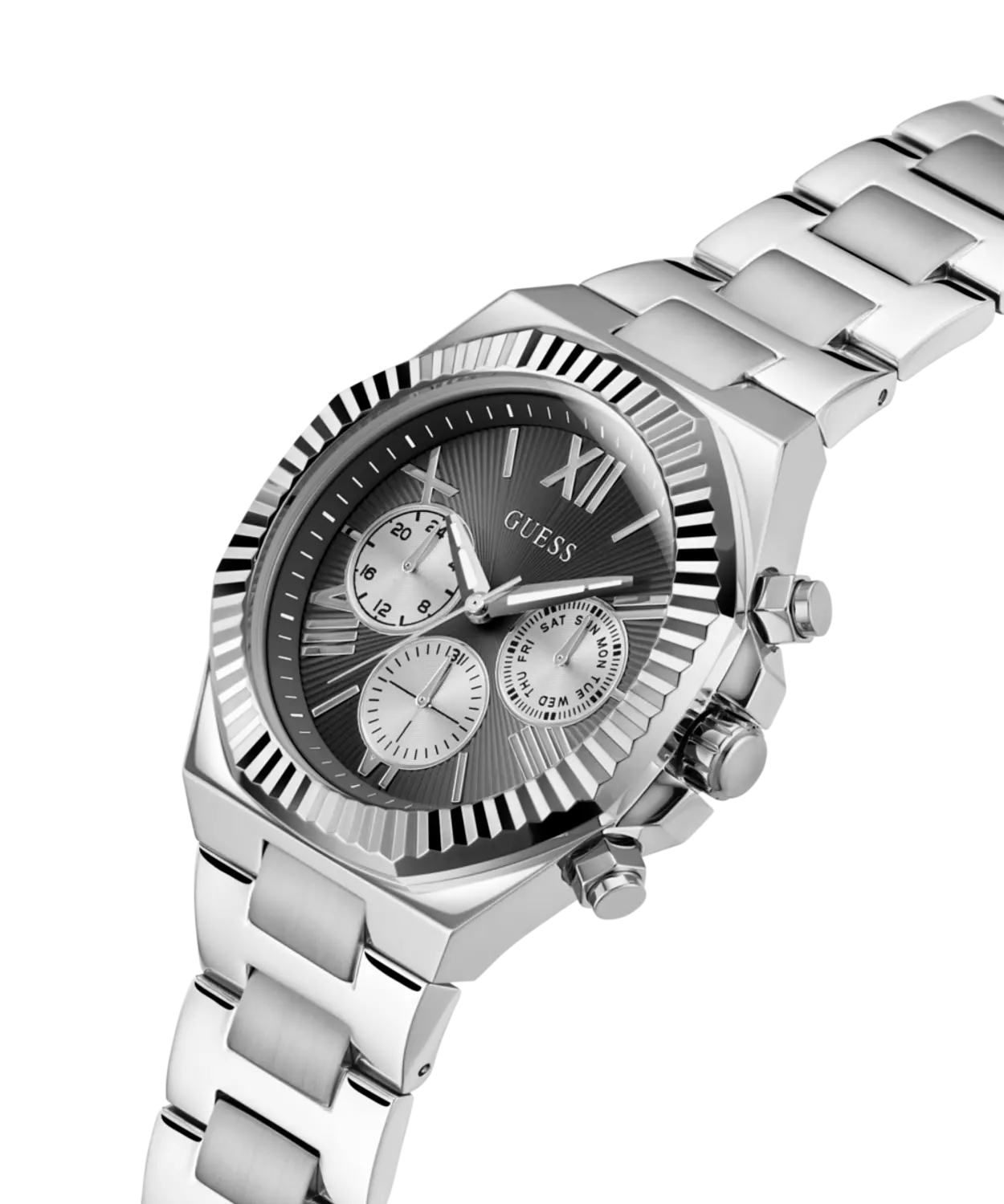 GUESS GW0703G1 Men's  Watch Silver Tone Stainless Steel Bracelet 4