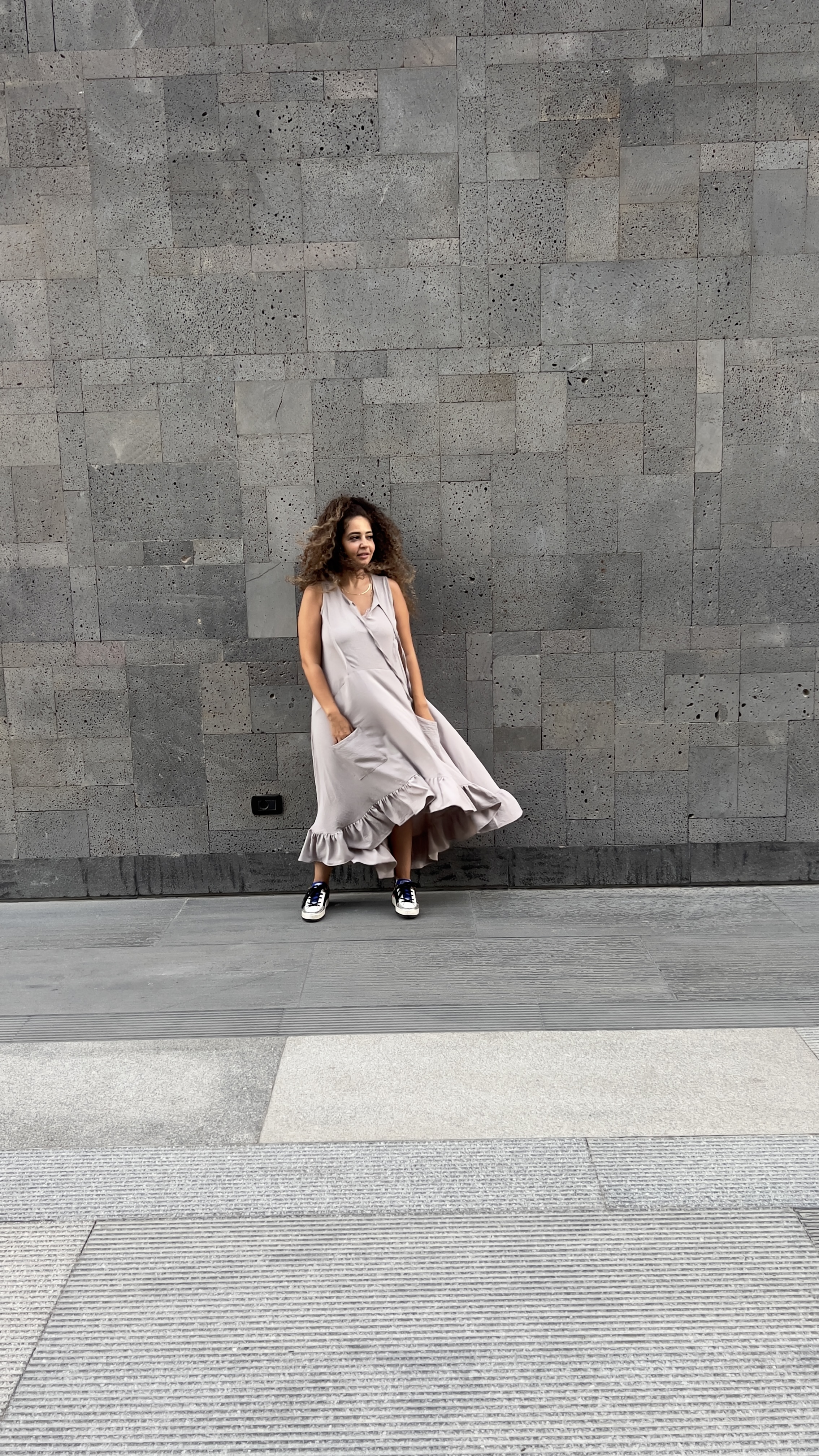 Oversized Ruffle Hem Dress  image