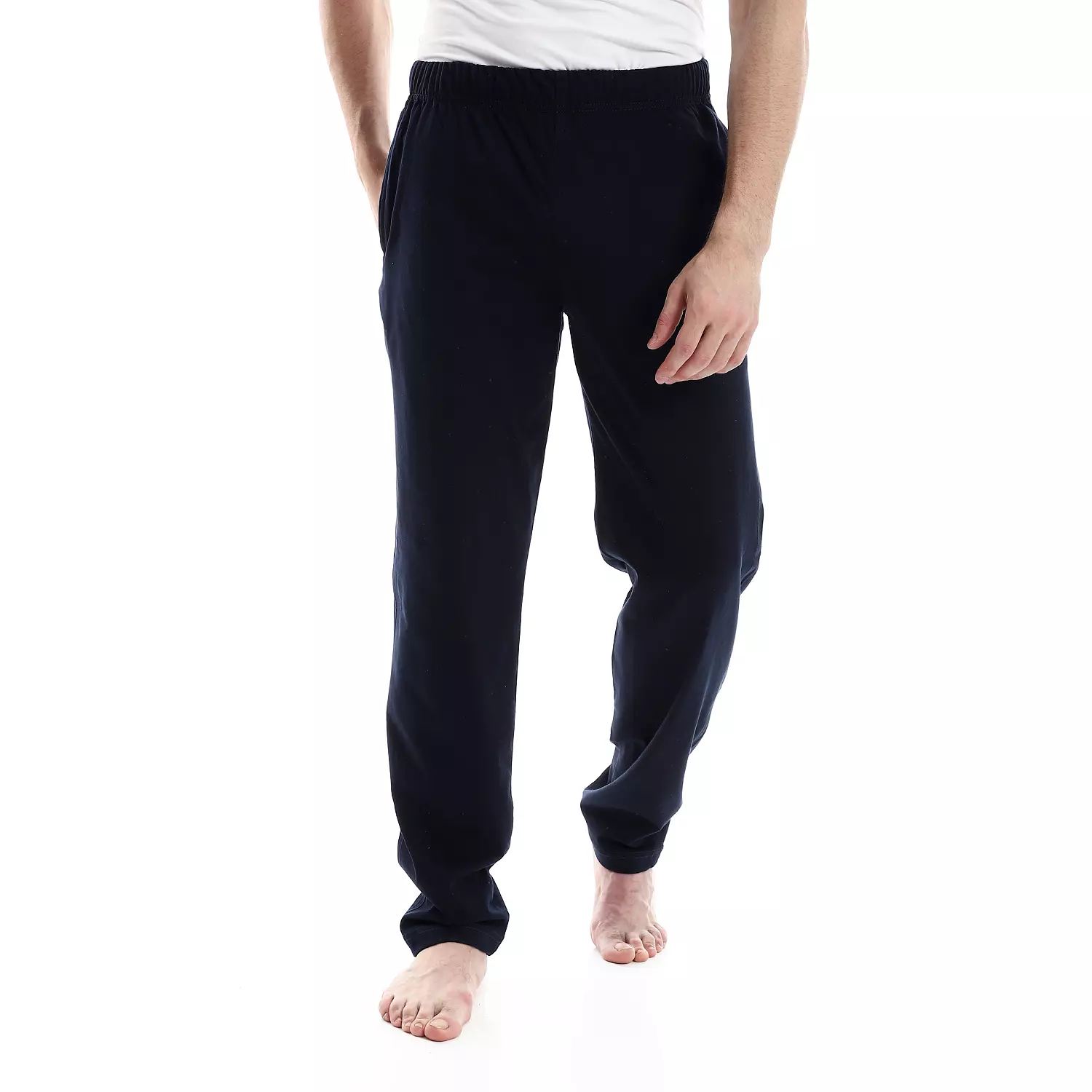Cotton Plain Pajama Pants - 4040 - Dark Blue image