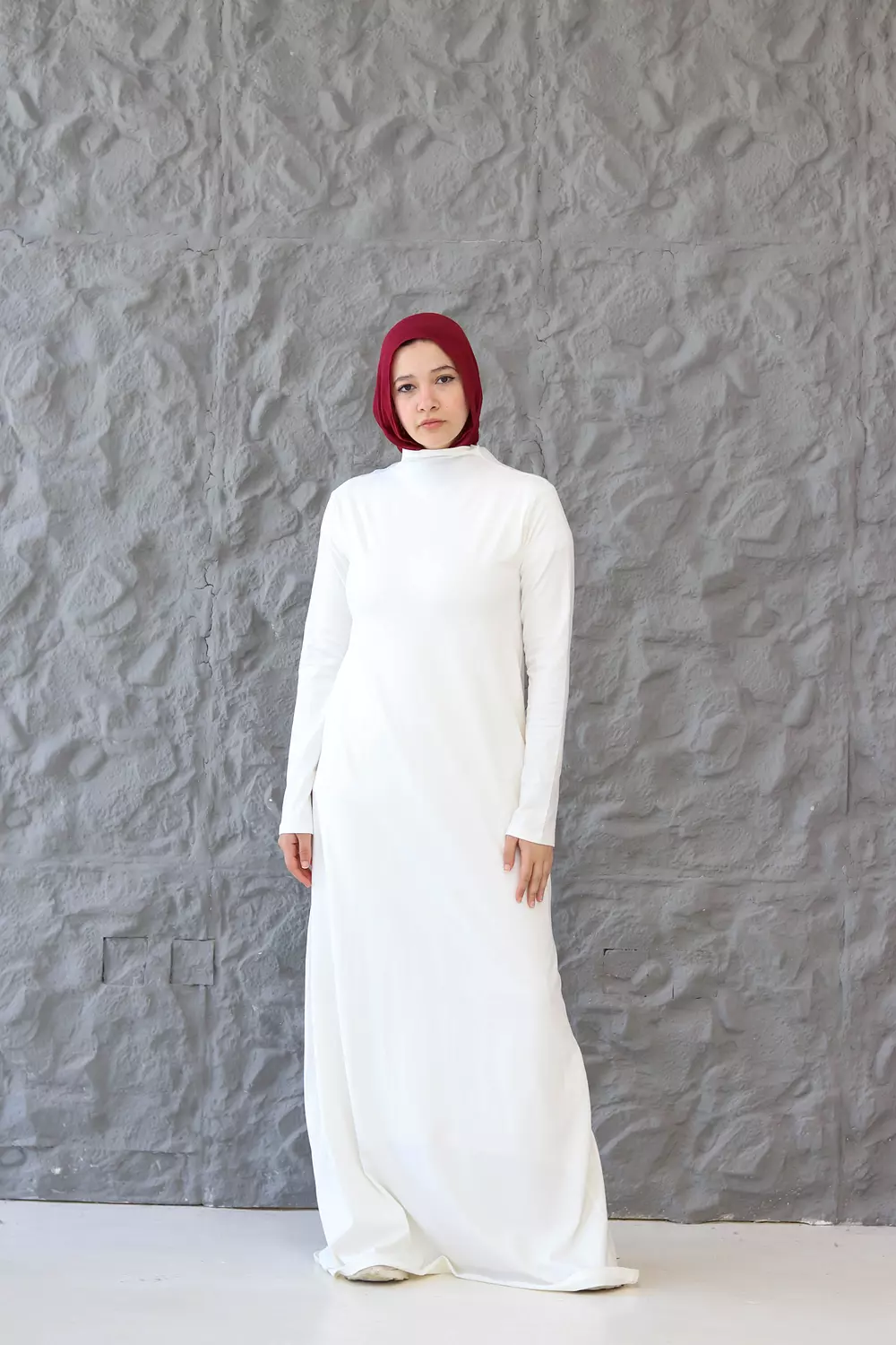A-Line White Basic Dress 5