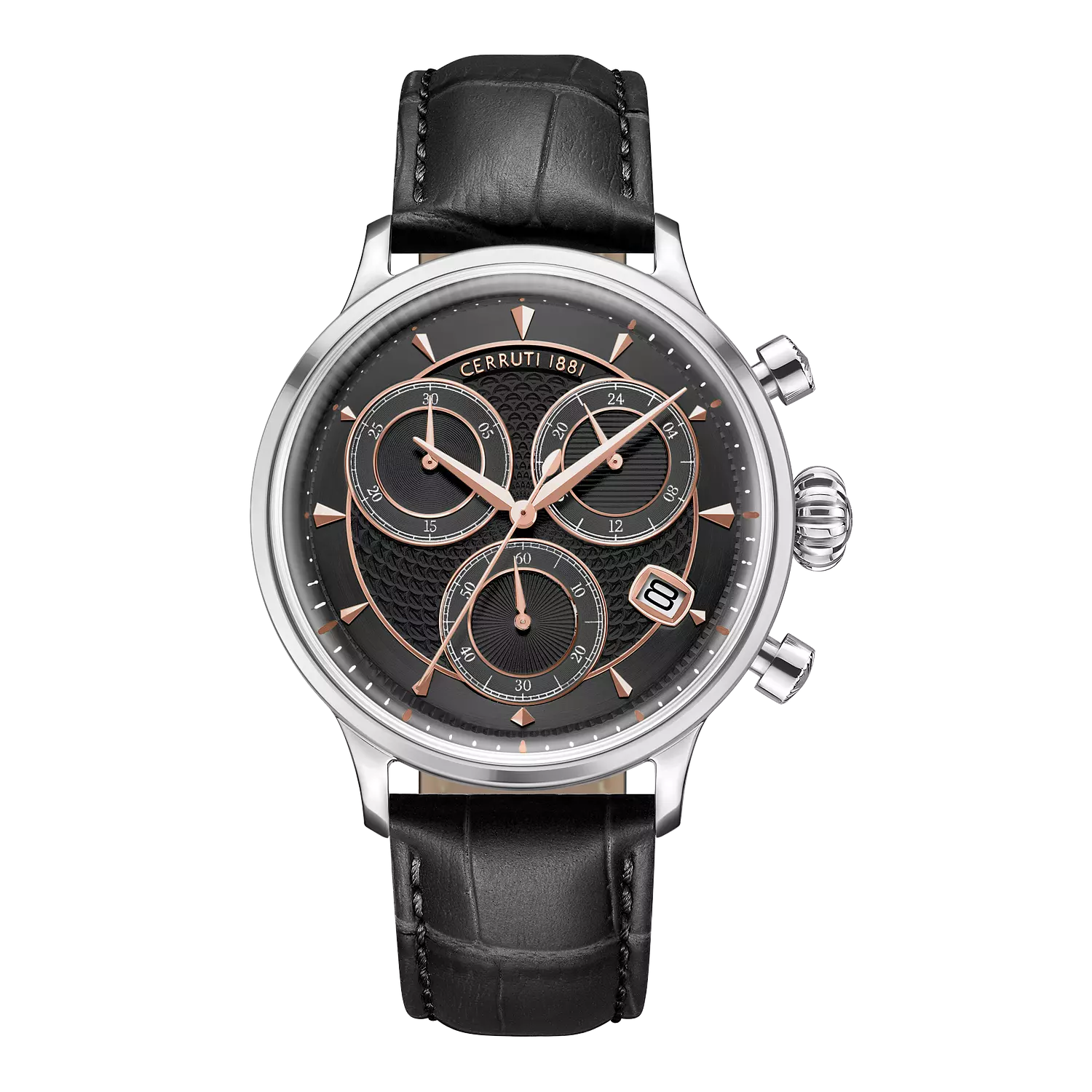 Cerruti 1881 Dervio Chronograph watch CIWGC0073301- Black Leather Strap - For Men image
